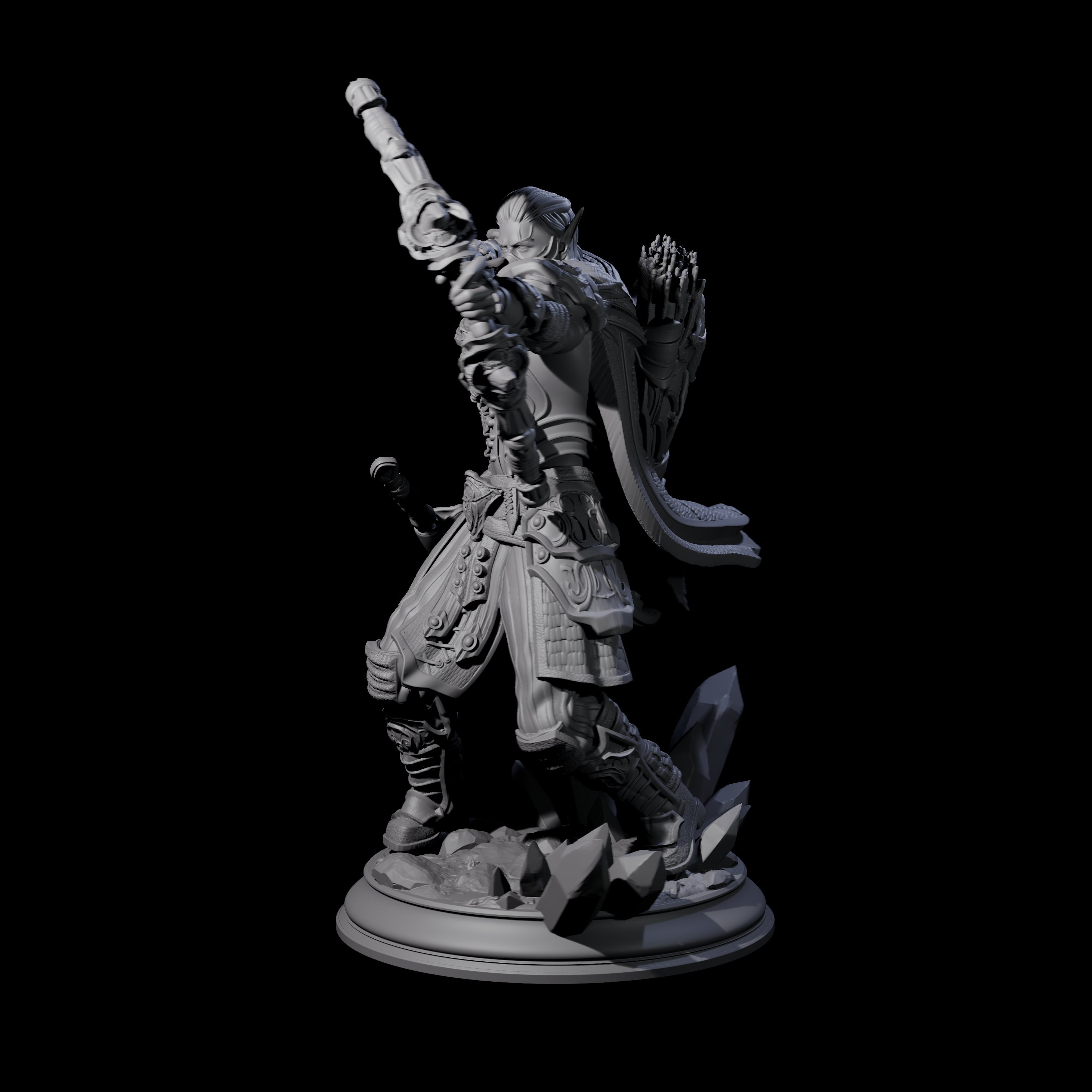 Striking Wood Elf Archer Miniature for Dungeons and Dragons, Pathfinder or other TTRPGs