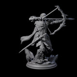 Striking Wood Elf Archer Miniature for Dungeons and Dragons, Pathfinder or other TTRPGs