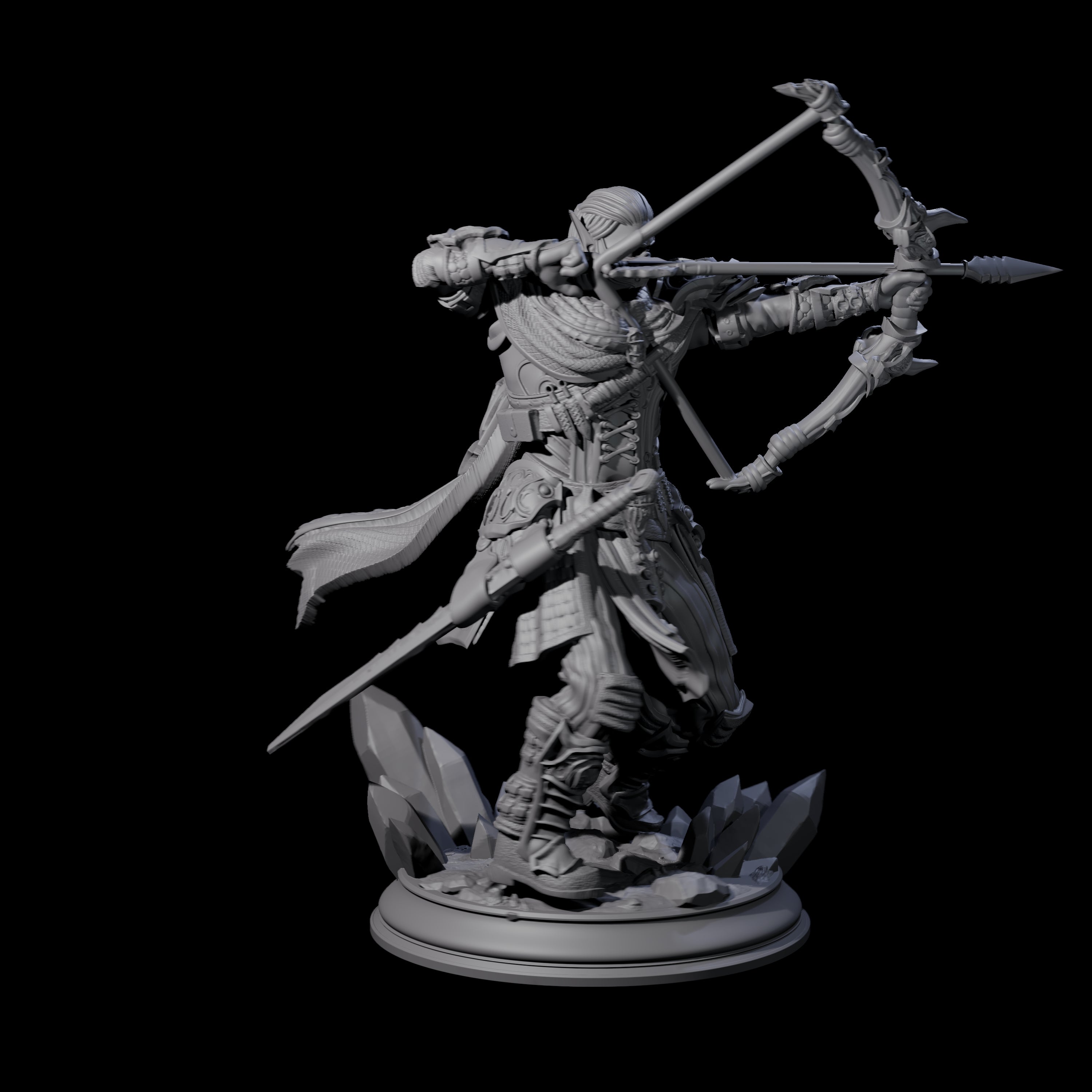 Striking Wood Elf Archer Miniature for Dungeons and Dragons, Pathfinder or other TTRPGs