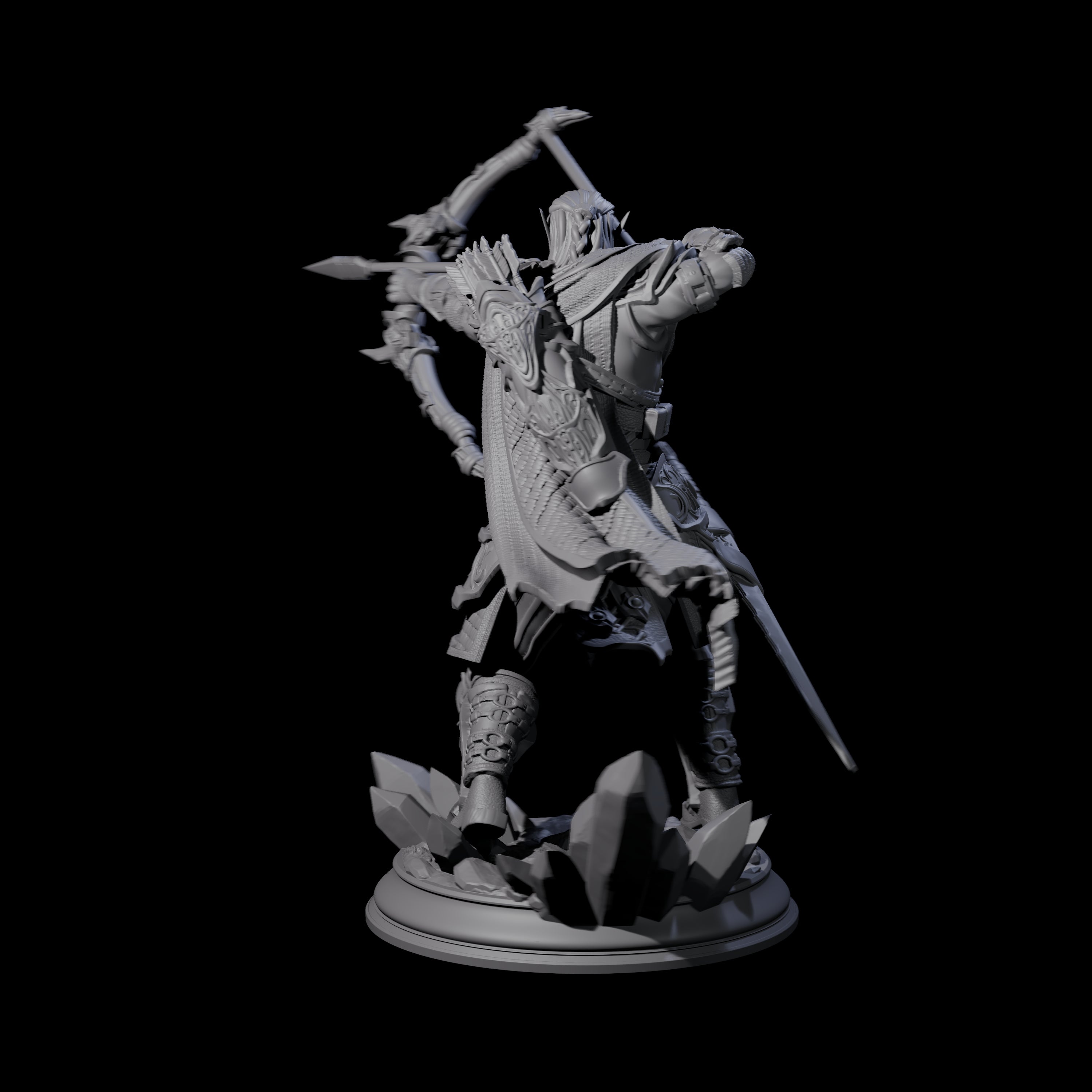 Striking Wood Elf Archer Miniature for Dungeons and Dragons, Pathfinder or other TTRPGs