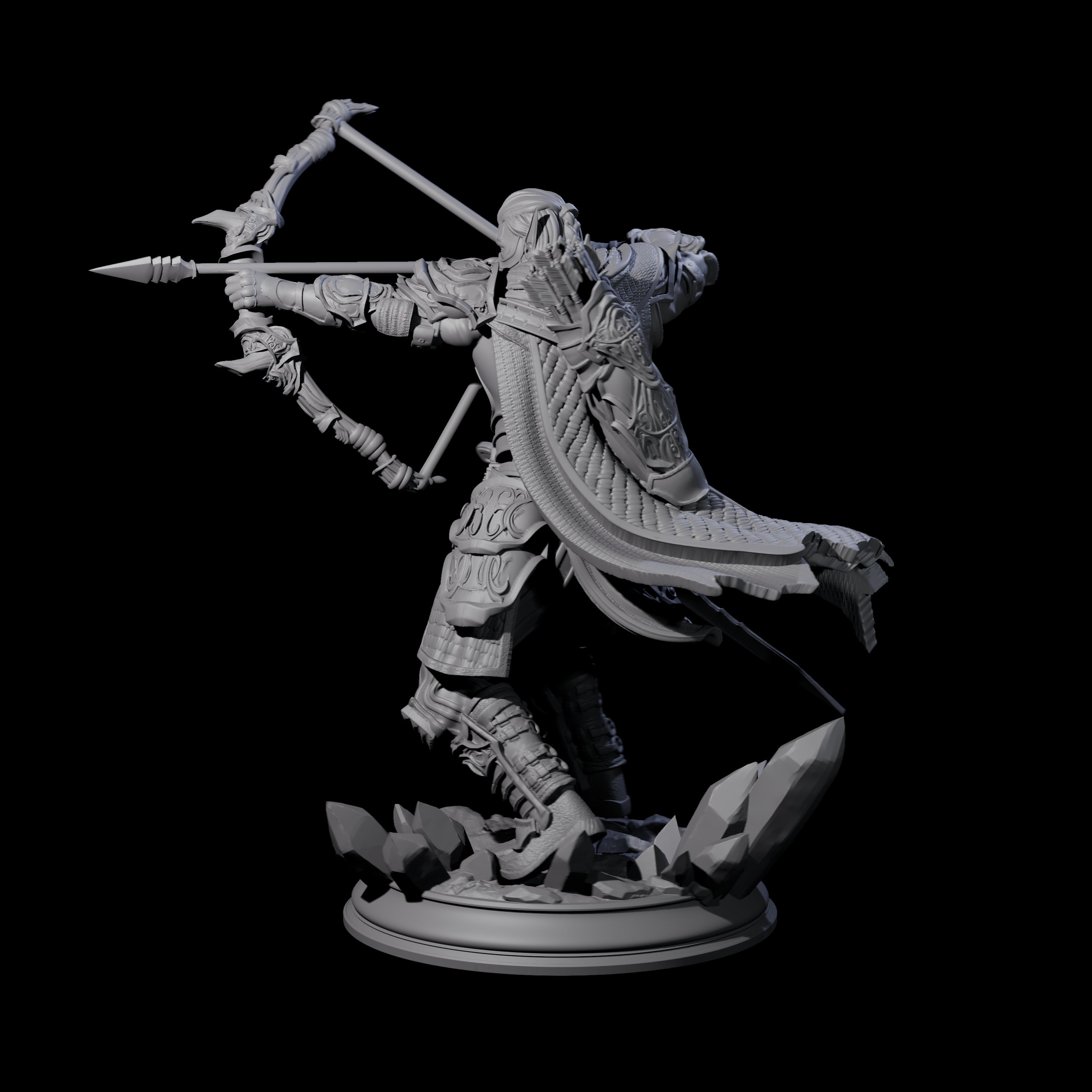 Striking Wood Elf Archer Miniature for Dungeons and Dragons, Pathfinder or other TTRPGs