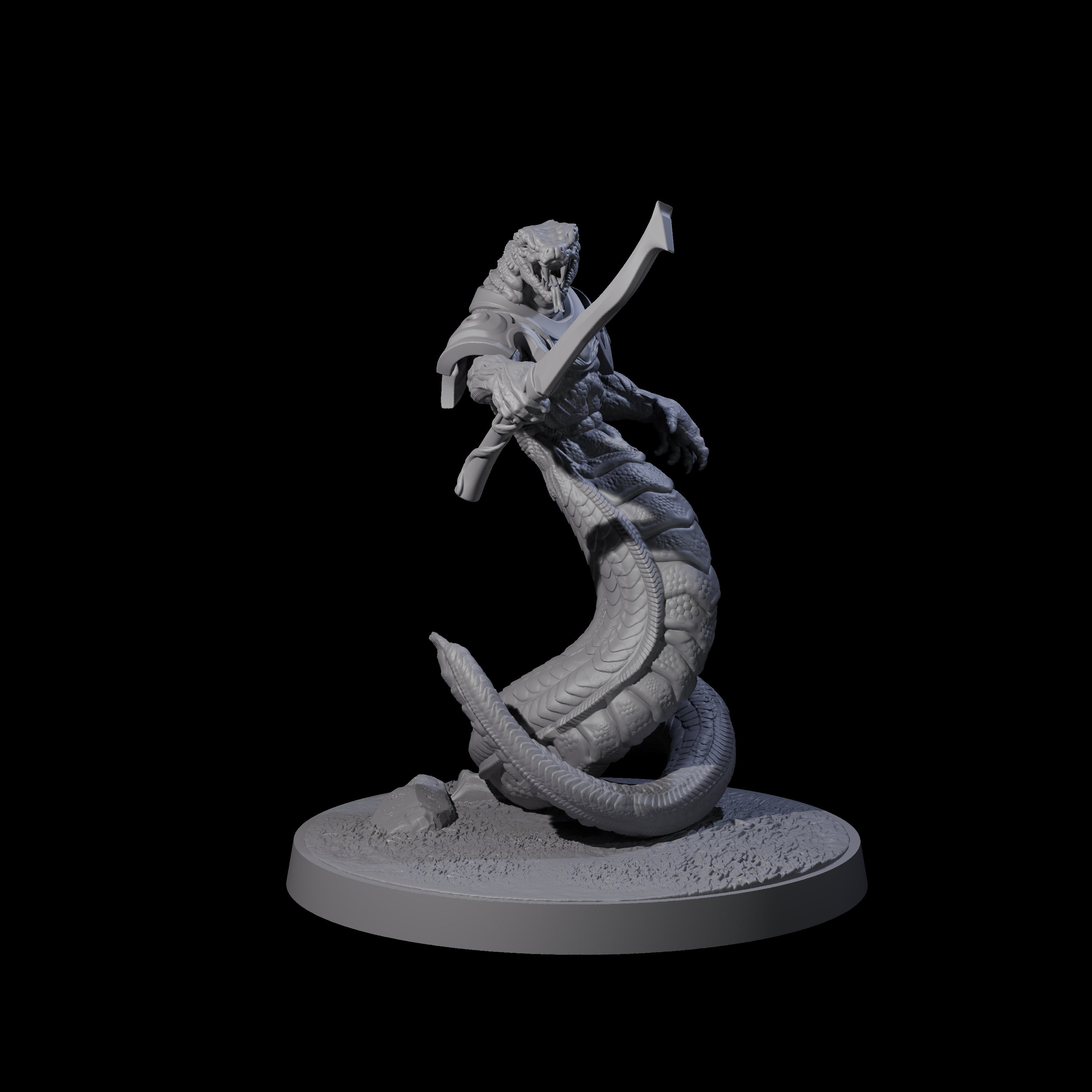 Striking Yuan-ti Abomination A Miniature for Dungeons and Dragons, Pathfinder or other TTRPGs
