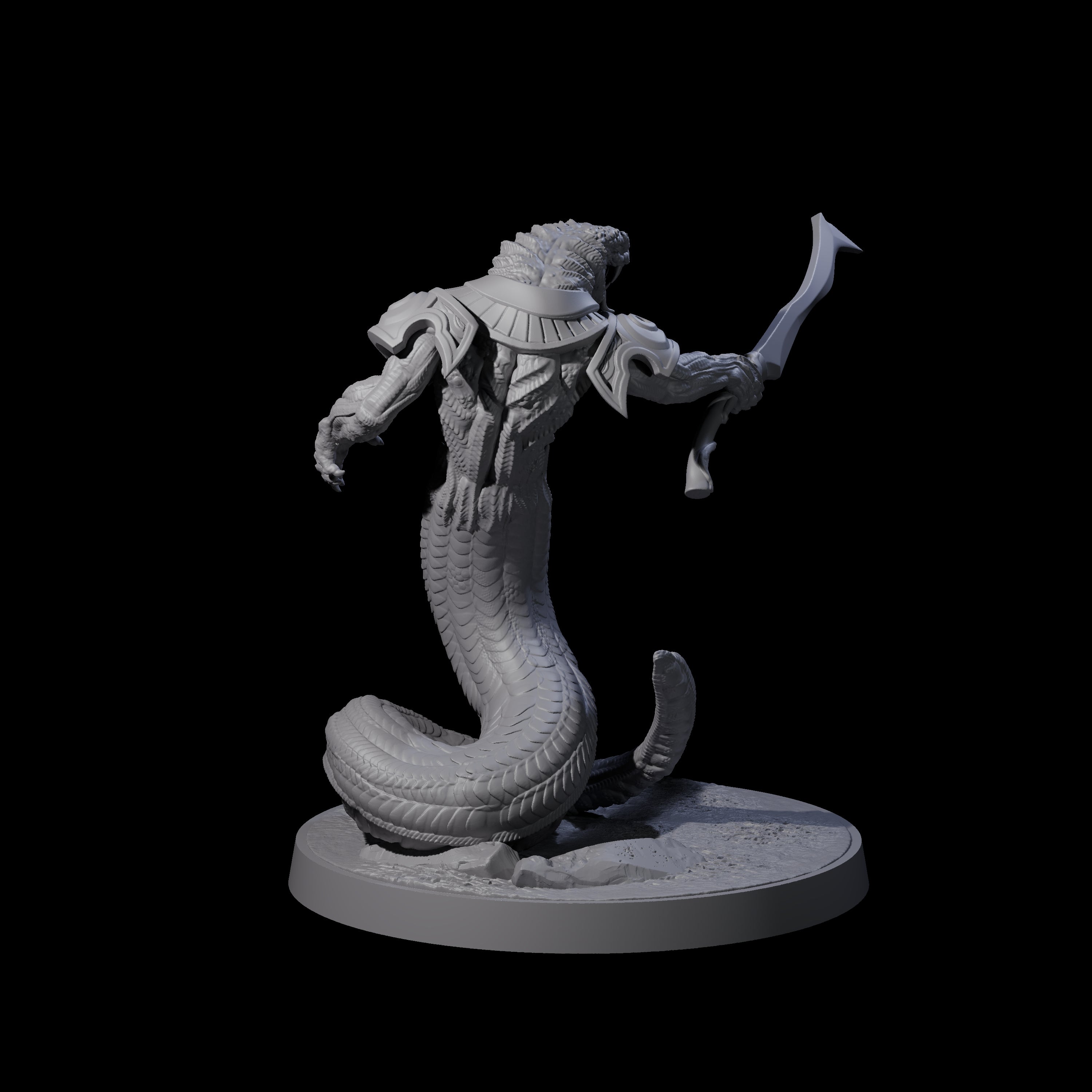 Striking Yuan-ti Abomination A Miniature for Dungeons and Dragons, Pathfinder or other TTRPGs