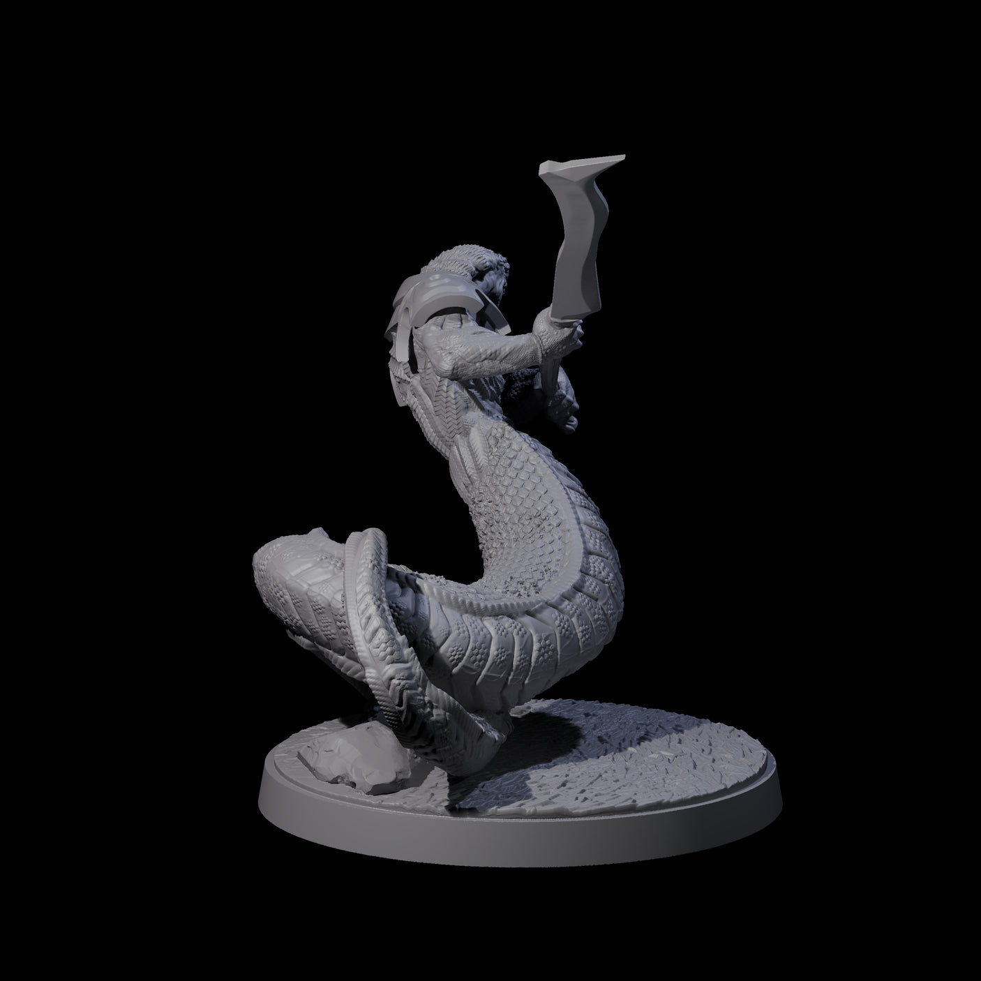 Striking Yuan-ti Abomination B Miniature for Dungeons and Dragons, Pathfinder or other TTRPGs