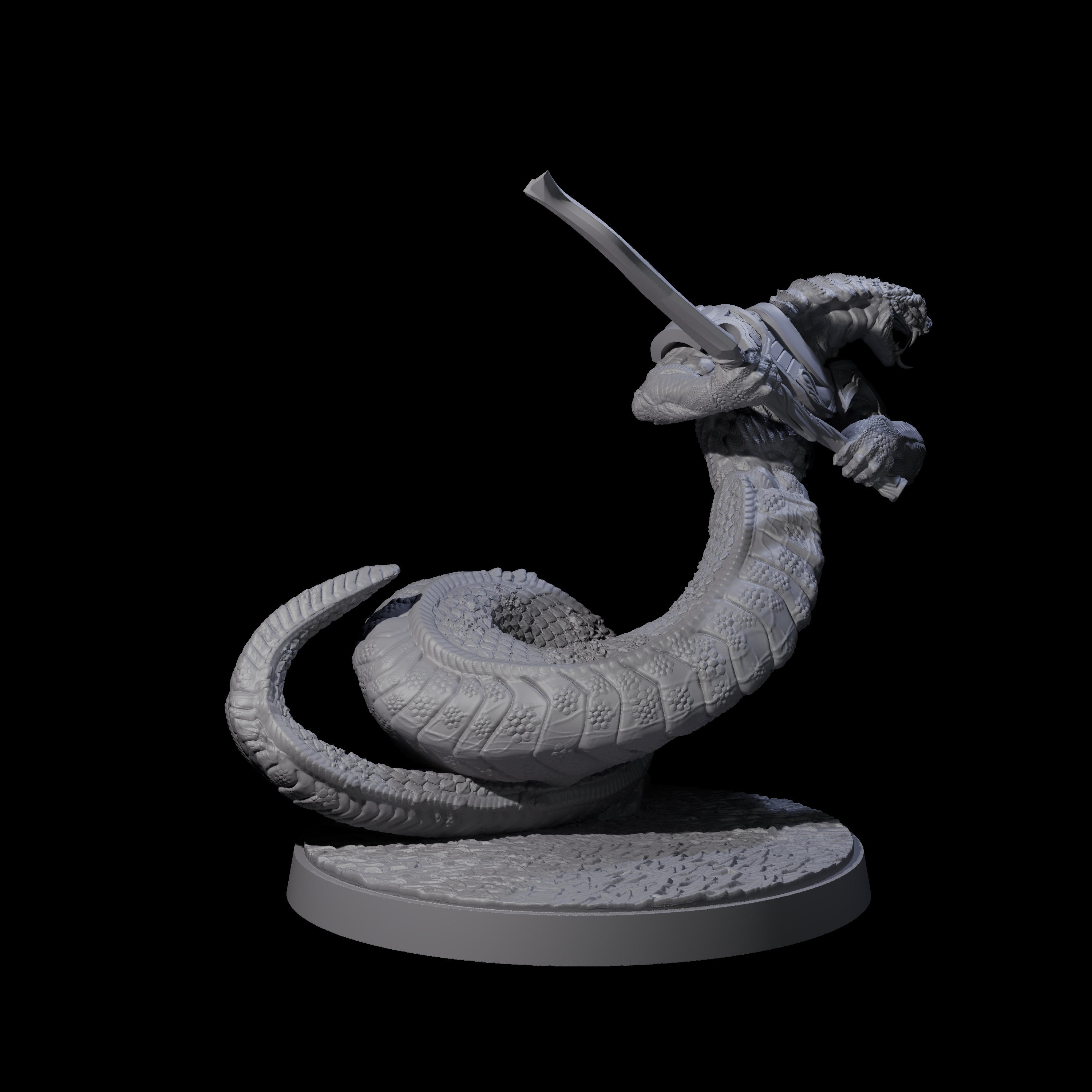 Striking Yuan-ti Abomination B Miniature for Dungeons and Dragons, Pathfinder or other TTRPGs