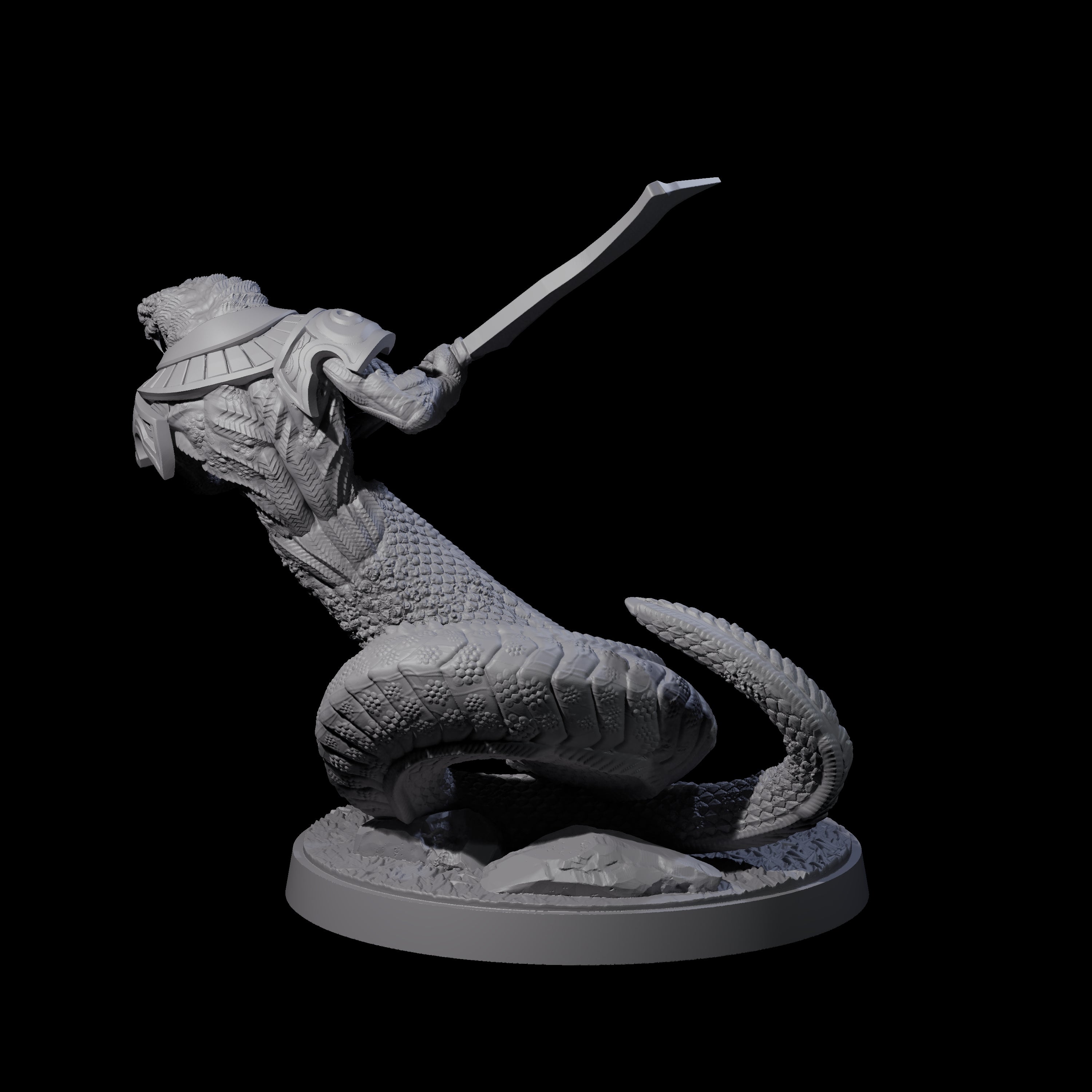 Striking Yuan-ti Abomination B Miniature for Dungeons and Dragons, Pathfinder or other TTRPGs