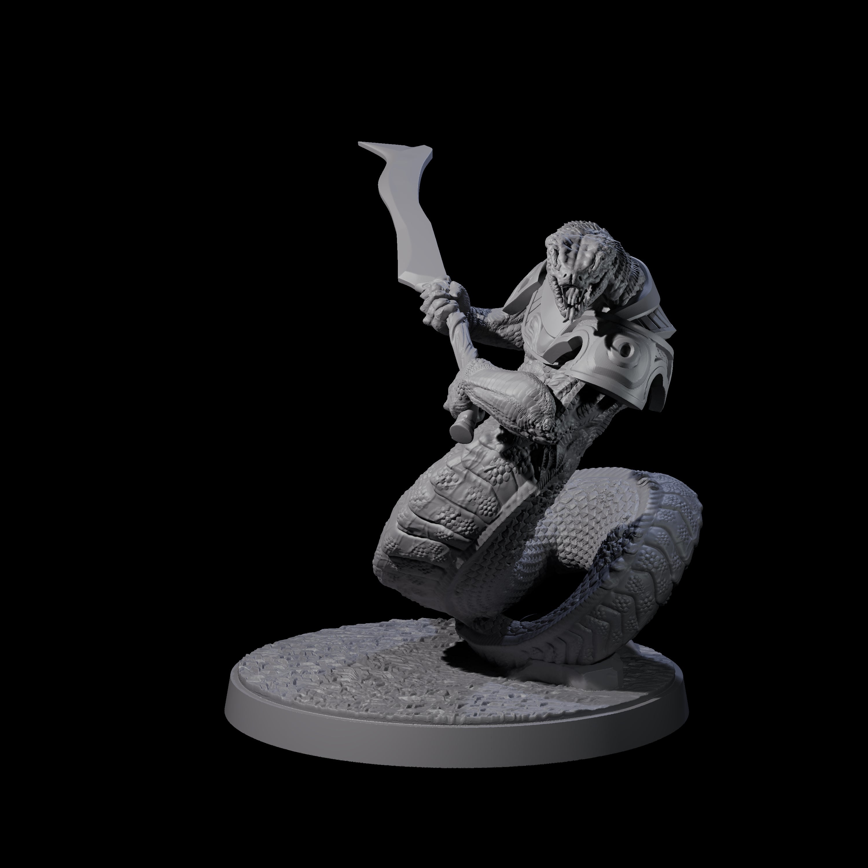 Striking Yuan-ti Abomination B Miniature for Dungeons and Dragons, Pathfinder or other TTRPGs