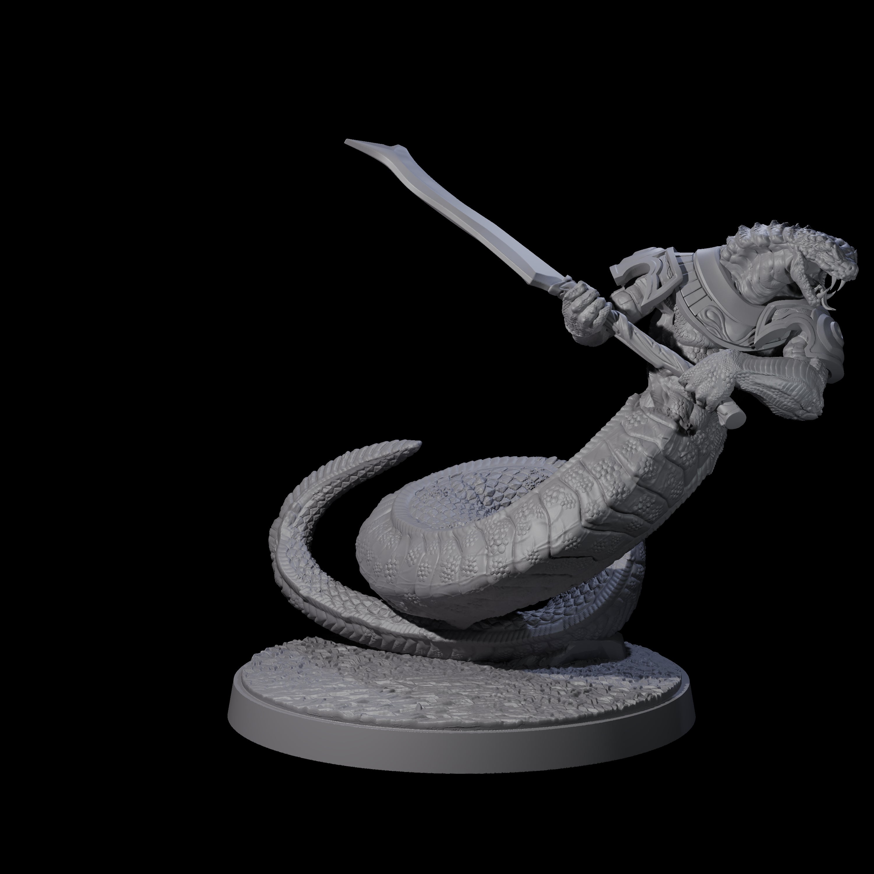 Striking Yuan-ti Abomination B Miniature for Dungeons and Dragons, Pathfinder or other TTRPGs