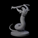 Striking Yuan-ti Abomination C Miniature for Dungeons and Dragons, Pathfinder or other TTRPGs