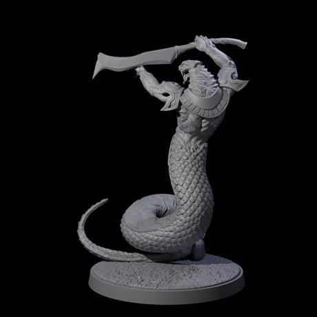 Striking Yuan-ti Abomination C Miniature for Dungeons and Dragons, Pathfinder or other TTRPGs