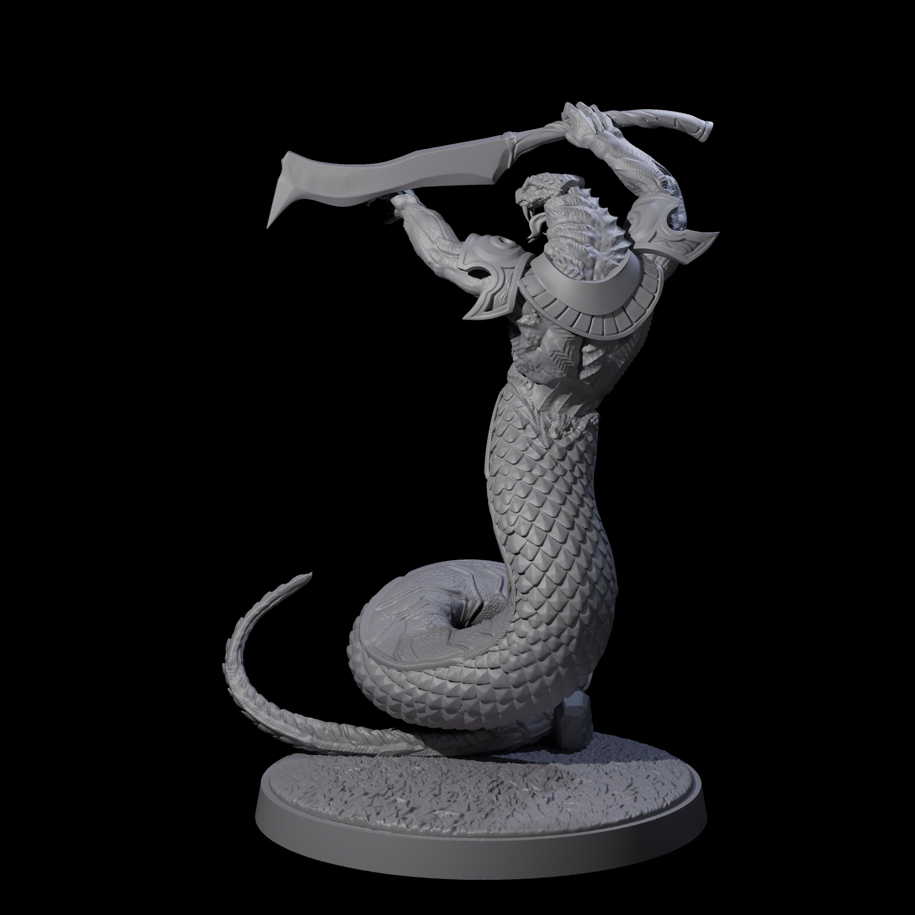 Striking Yuan-ti Abomination C Miniature for Dungeons and Dragons, Pathfinder or other TTRPGs