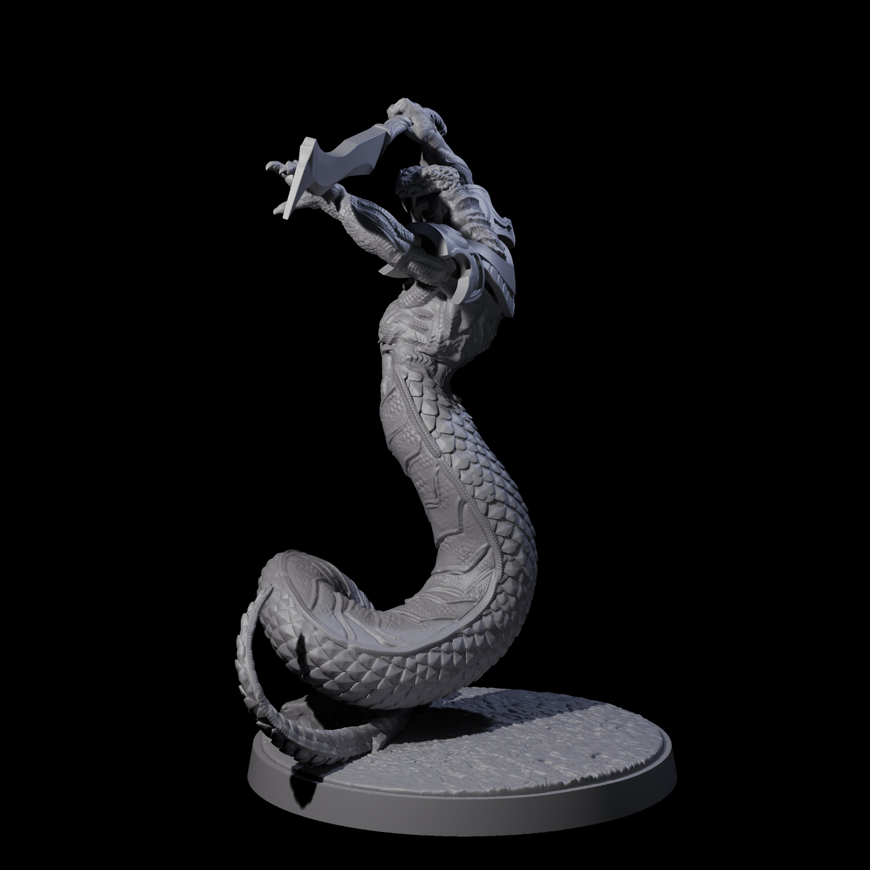 Striking Yuan-ti Abomination C Miniature for Dungeons and Dragons, Pathfinder or other TTRPGs
