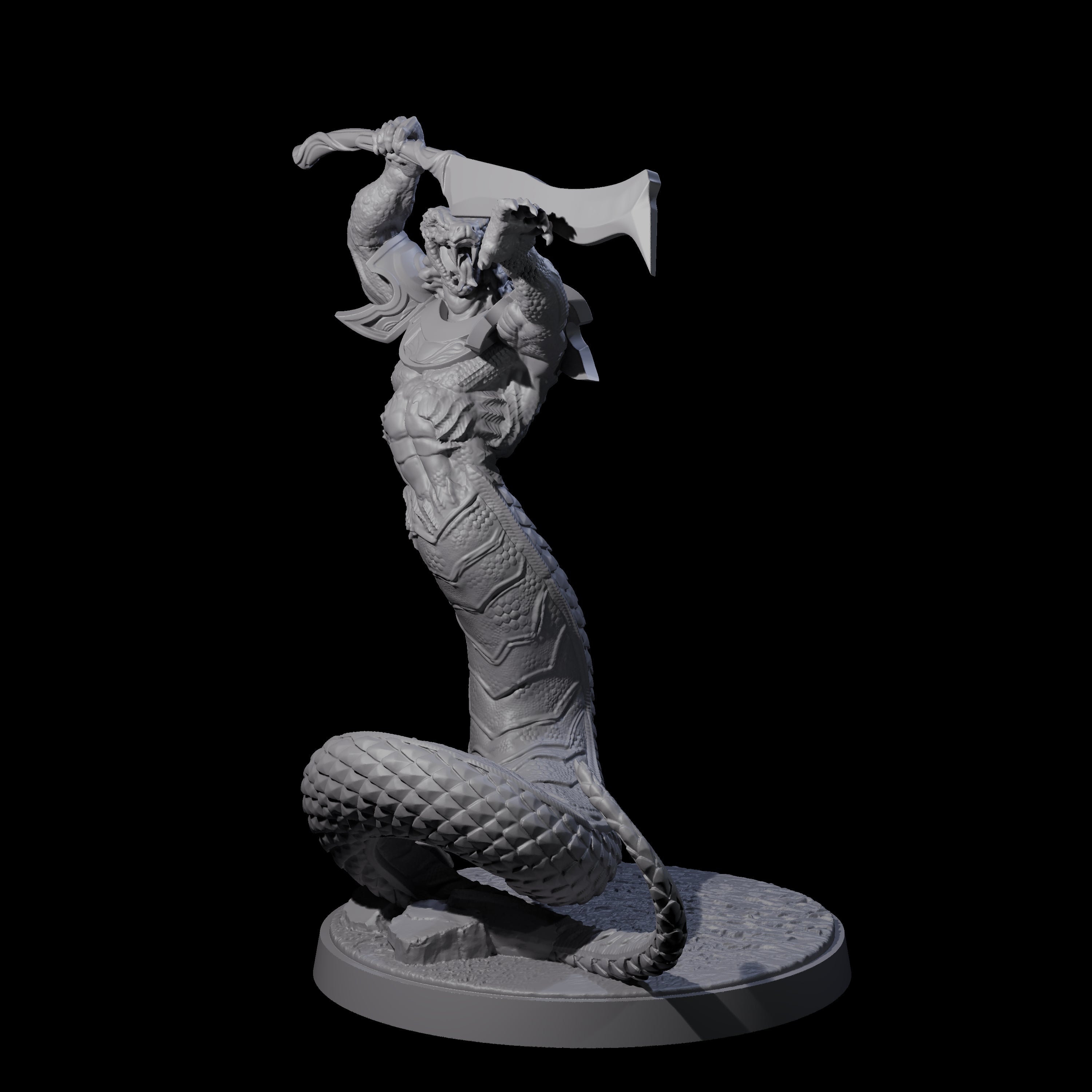 Striking Yuan-ti Abomination C Miniature for Dungeons and Dragons, Pathfinder or other TTRPGs