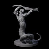Striking Yuan-ti Abomination C Miniature for Dungeons and Dragons, Pathfinder or other TTRPGs