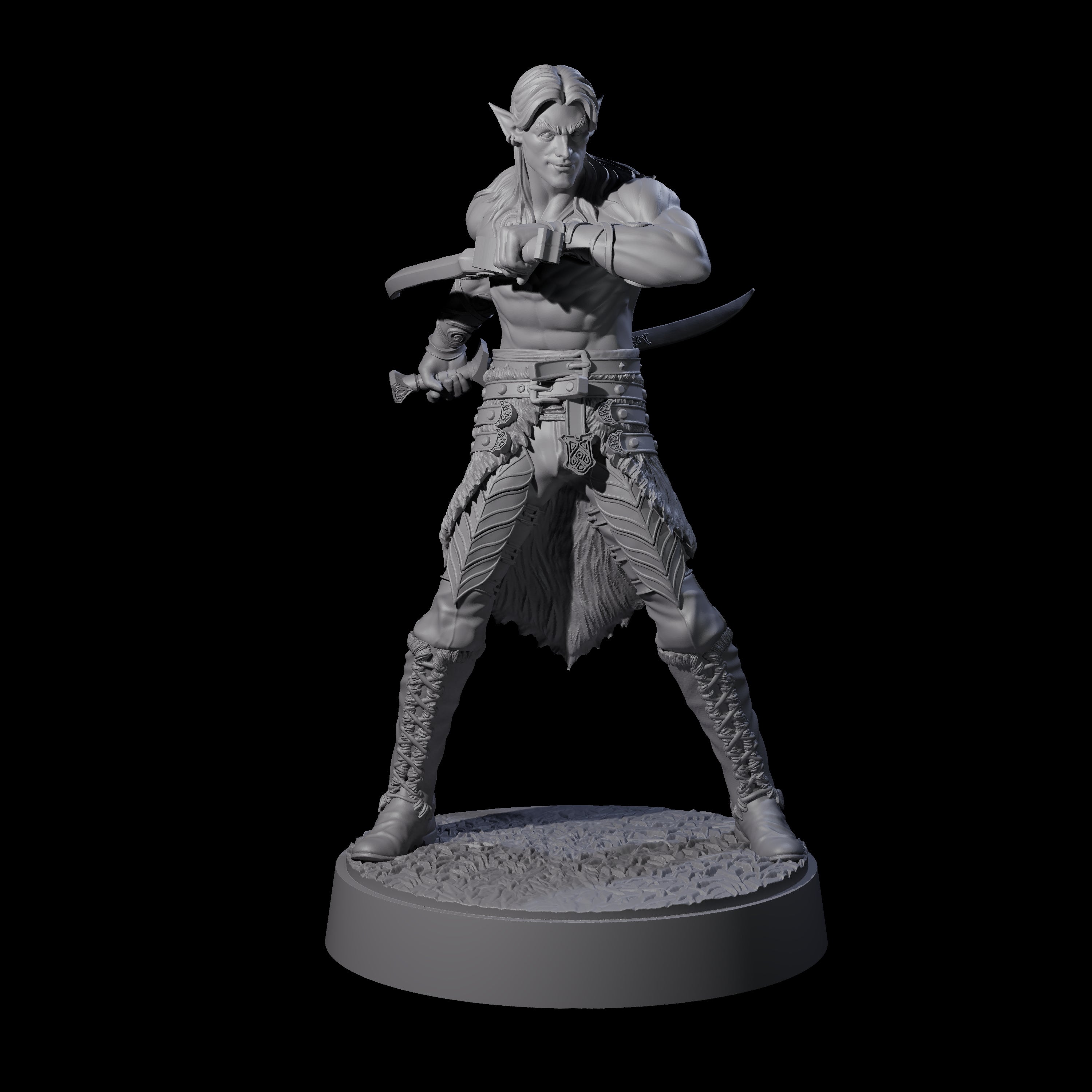 Stripped Down Bladeslinger Miniature for Dungeons and Dragons, Pathfinder or other TTRPGs