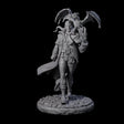 Strolling Wizard with Dragonkin Pet Miniature for Dungeons and Dragons, Pathfinder or other TTRPGs