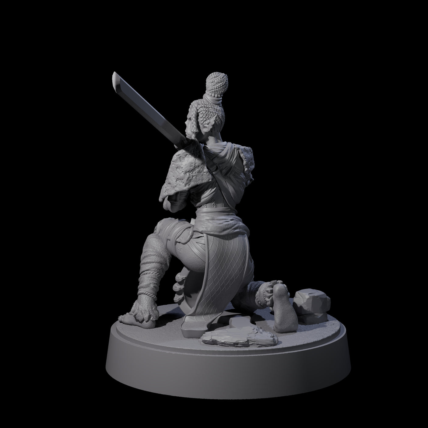 Strong Githyanki Corsair B Miniature for Dungeons and Dragons, Pathfinder or other TTRPGs