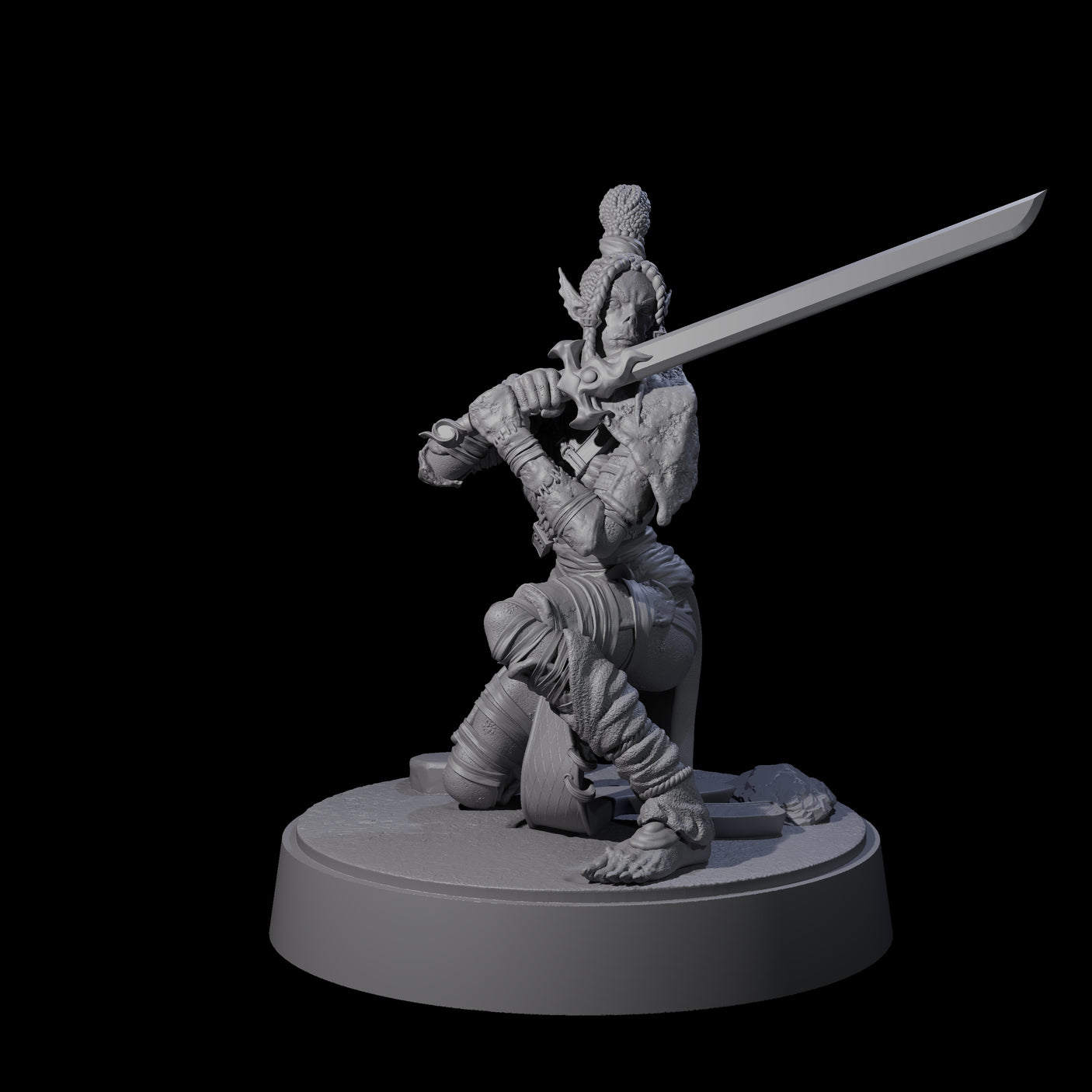 Strong Githyanki Corsair B Miniature for Dungeons and Dragons, Pathfinder or other TTRPGs