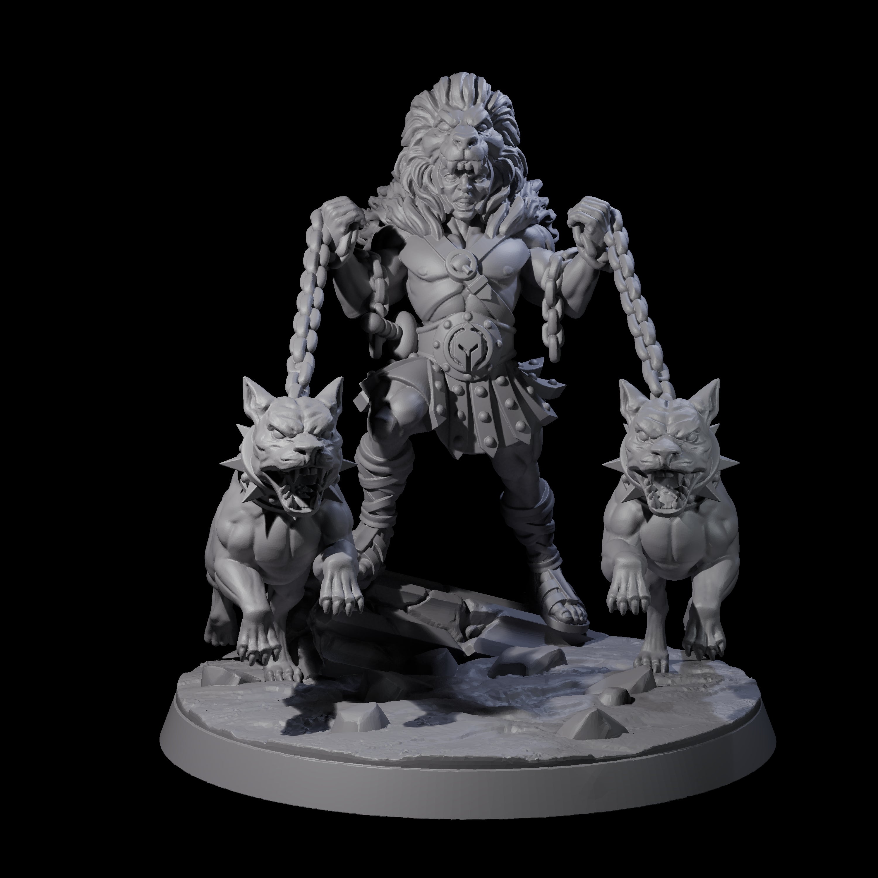 Strong Keeper of the Lions Miniature for Dungeons and Dragons, Pathfinder or other TTRPGs