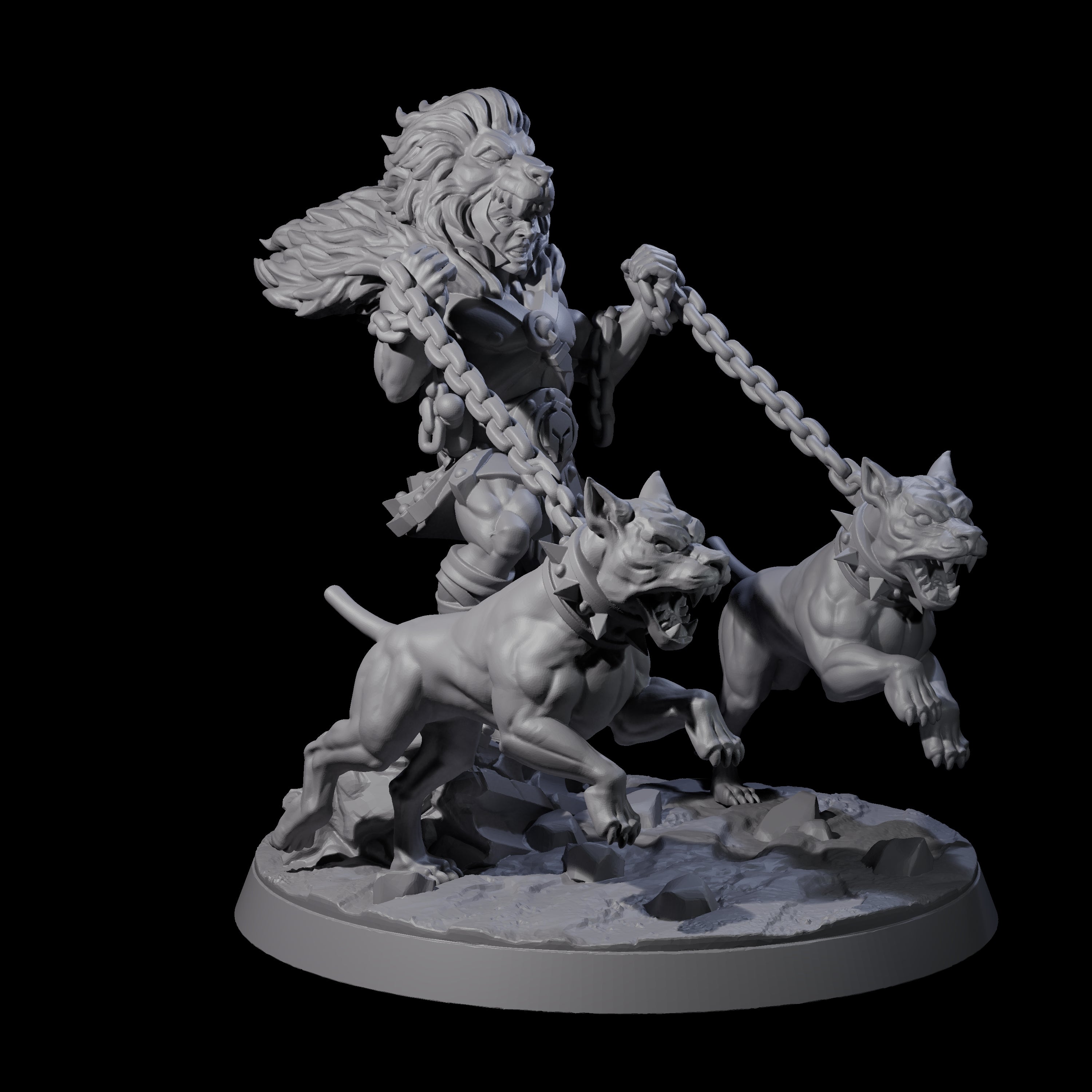 Strong Keeper of the Lions Miniature for Dungeons and Dragons, Pathfinder or other TTRPGs