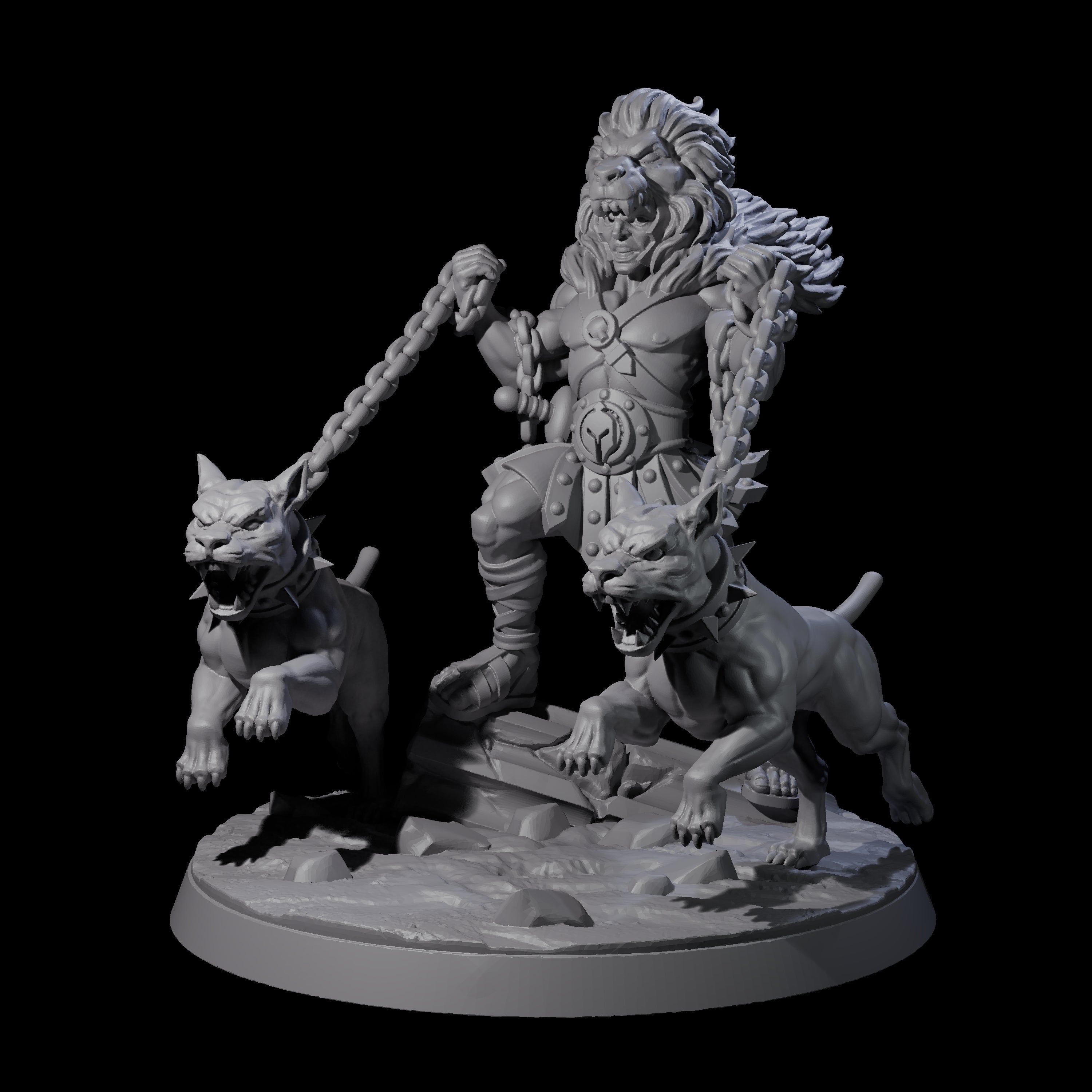 Strong Keeper of the Lions Miniature for Dungeons and Dragons, Pathfinder or other TTRPGs