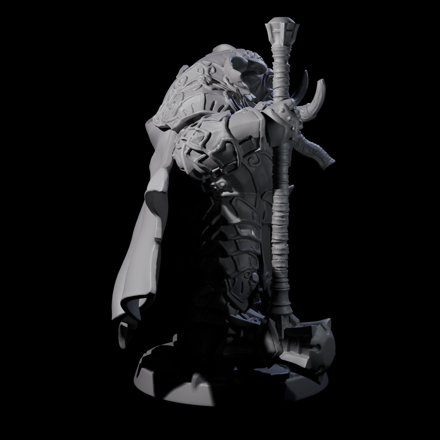 Strong Loxodon Champion Miniature for Dungeons and Dragons, Pathfinder or other TTRPGs
