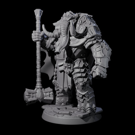 Strong Loxodon Champion Miniature for Dungeons and Dragons, Pathfinder or other TTRPGs