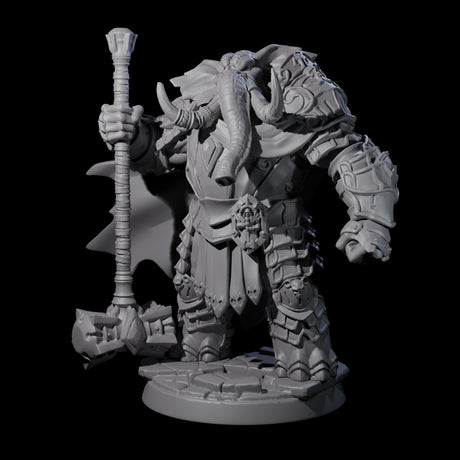 Strong Loxodon Champion Miniature for Dungeons and Dragons, Pathfinder or other TTRPGs