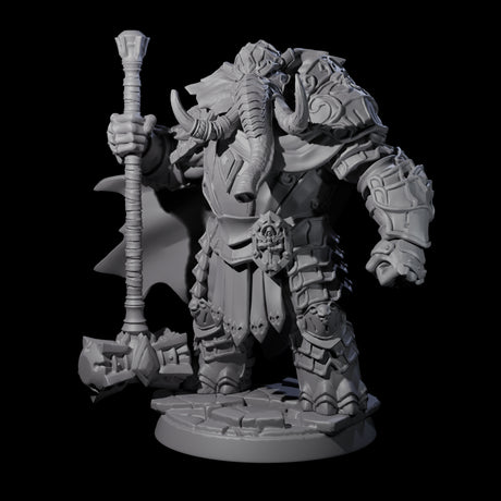 Strong Loxodon Champion Miniature for Dungeons and Dragons, Pathfinder or other TTRPGs