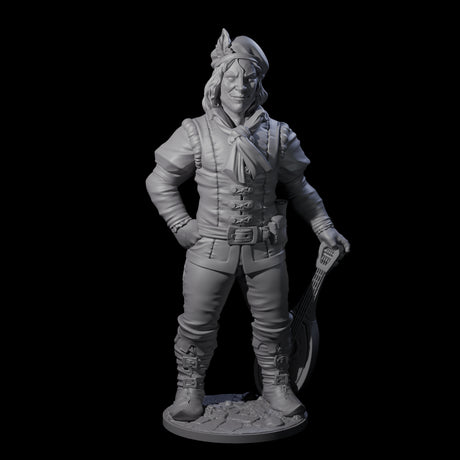 Strumming With Style Human Bard Miniature for Dungeons and Dragons, Pathfinder or other TTRPGs