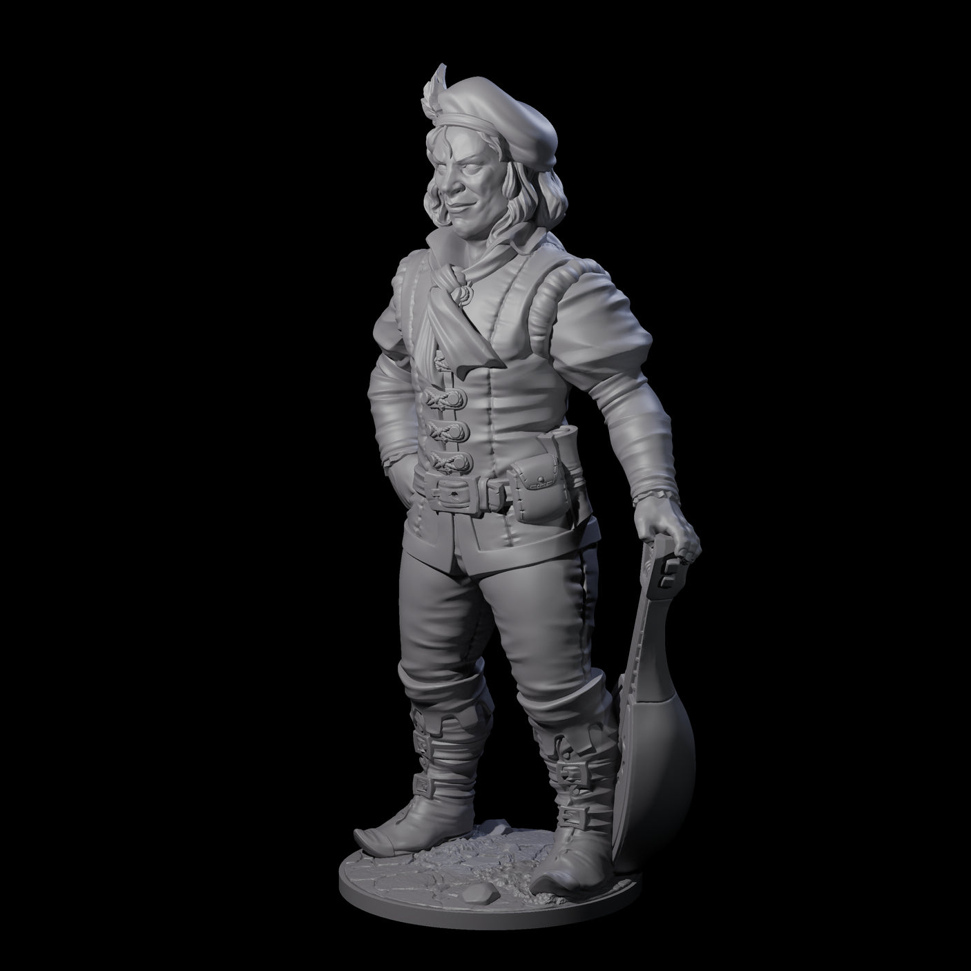 Strumming With Style Human Bard Miniature for Dungeons and Dragons, Pathfinder or other TTRPGs