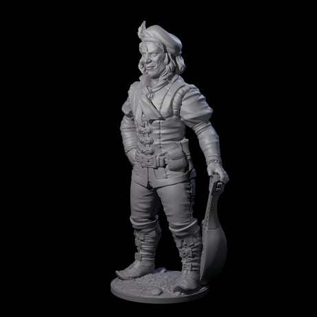 Strumming With Style Human Bard Miniature for Dungeons and Dragons, Pathfinder or other TTRPGs