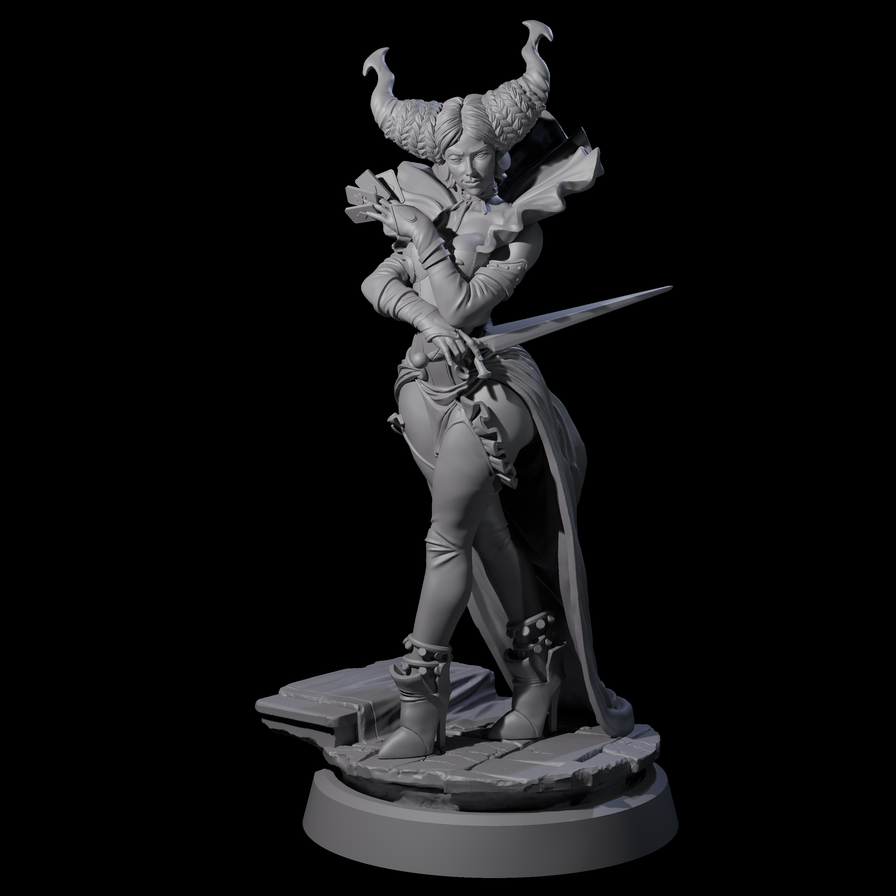 Strutting Circus Rogue Miniature for Dungeons and Dragons, Pathfinder or other TTRPGs