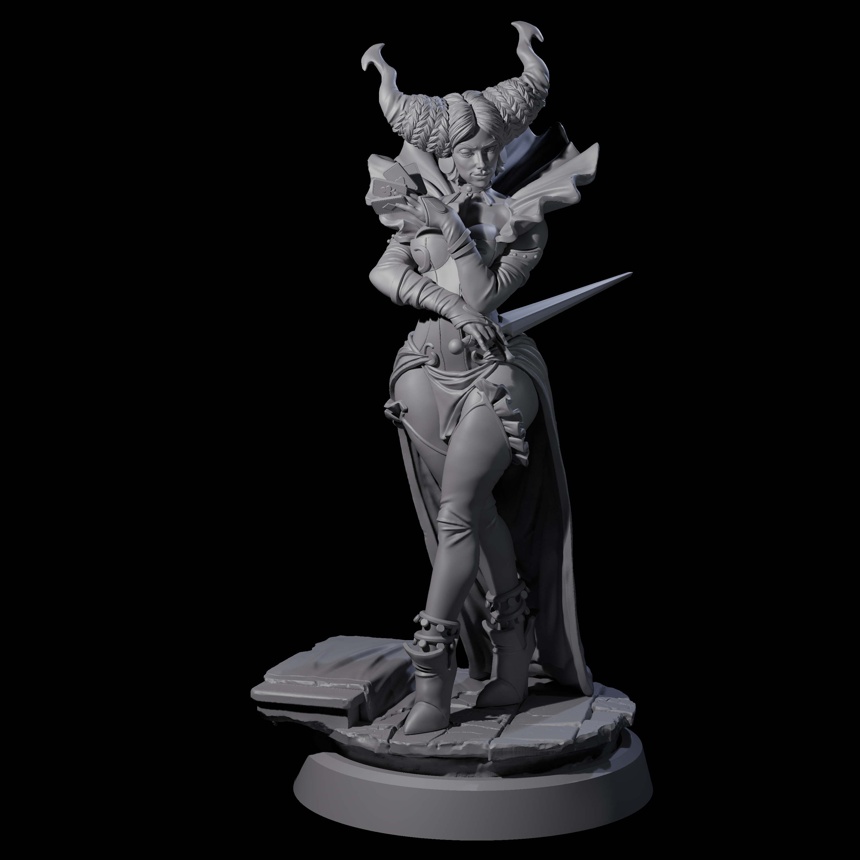 Strutting Circus Rogue Miniature for Dungeons and Dragons, Pathfinder or other TTRPGs
