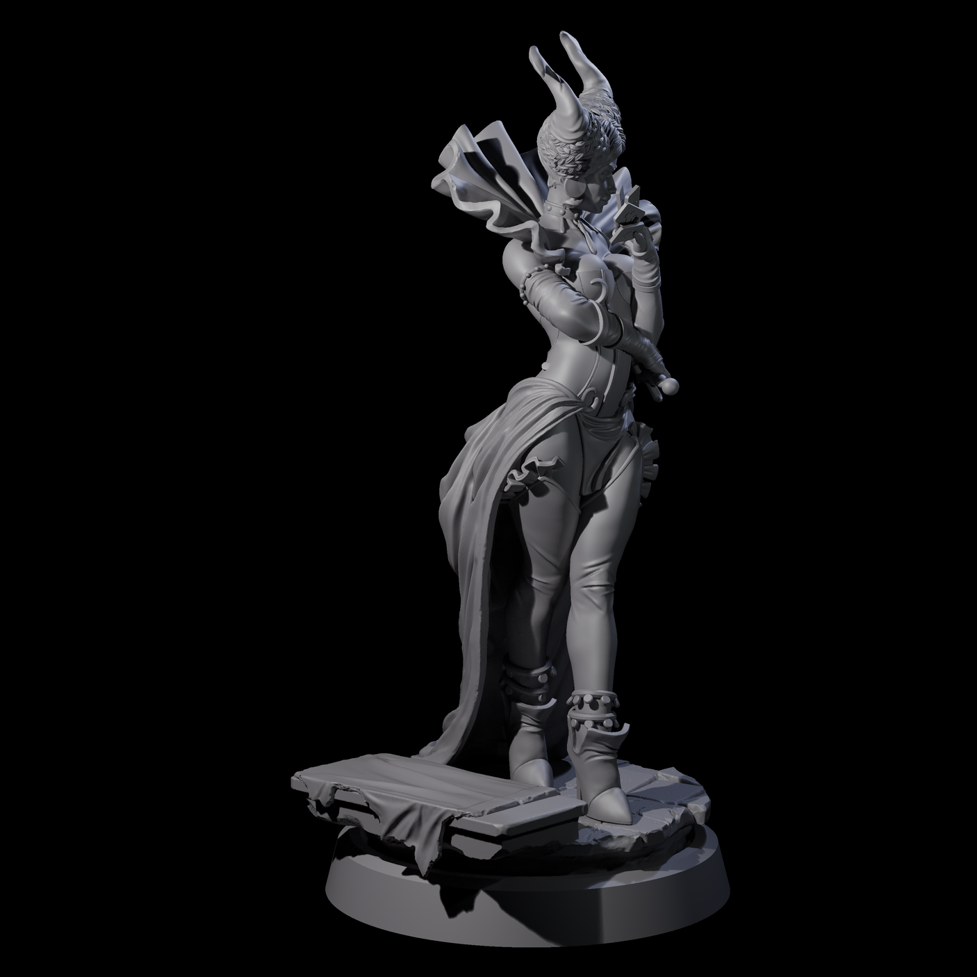 Strutting Circus Rogue Miniature for Dungeons and Dragons, Pathfinder or other TTRPGs