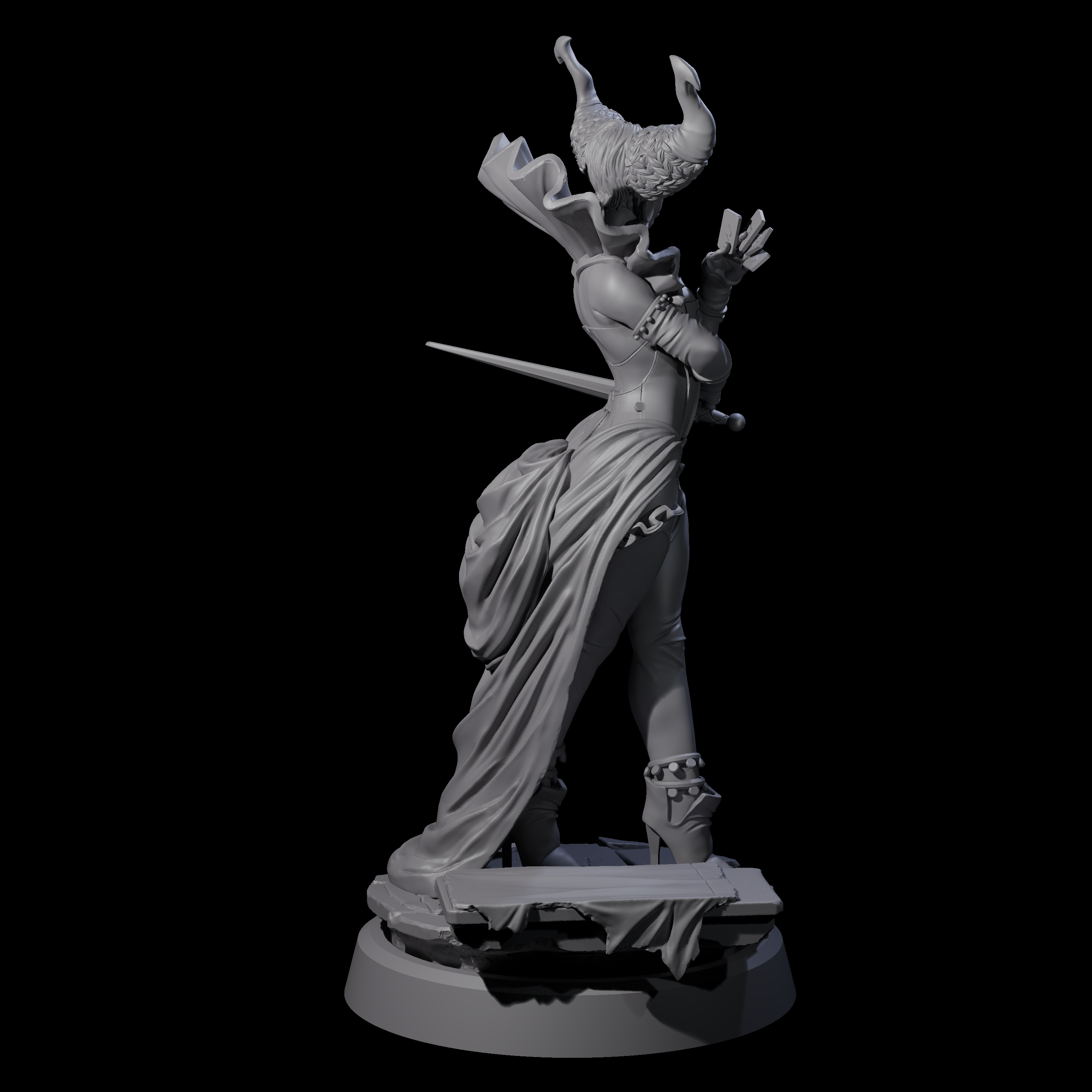 Strutting Circus Rogue Miniature for Dungeons and Dragons, Pathfinder or other TTRPGs