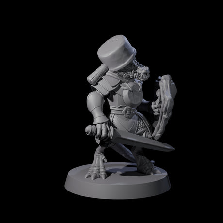 Stupid Armoured Kobold B Miniature for Dungeons and Dragons, Pathfinder or other TTRPGs