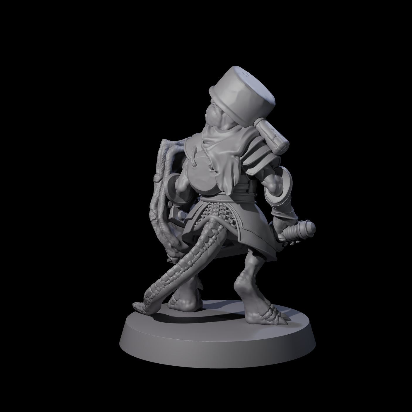 Stupid Armoured Kobold B Miniature for Dungeons and Dragons, Pathfinder or other TTRPGs