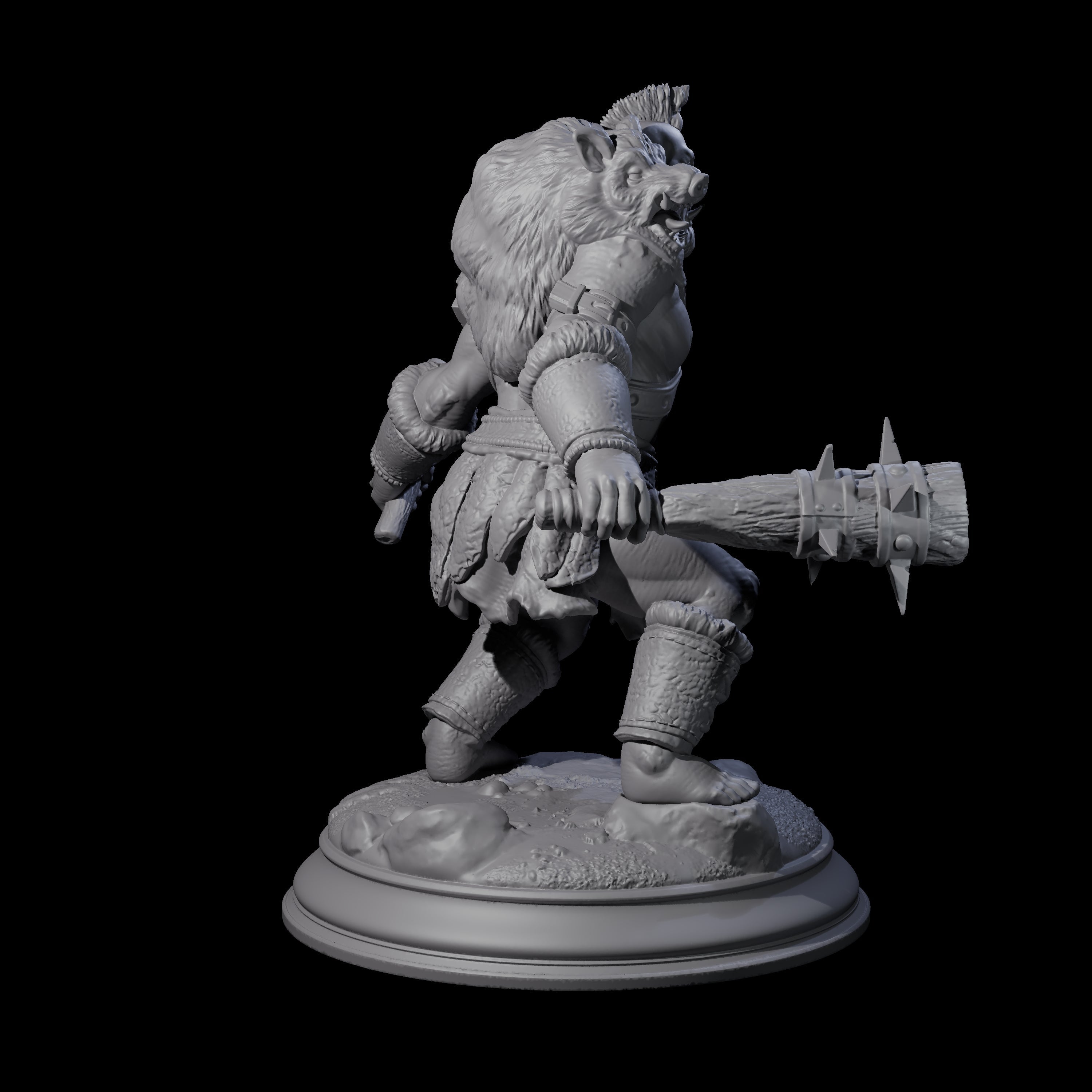 Stupid Berserker Ettin Miniature for Dungeons and Dragons, Pathfinder or other TTRPGs