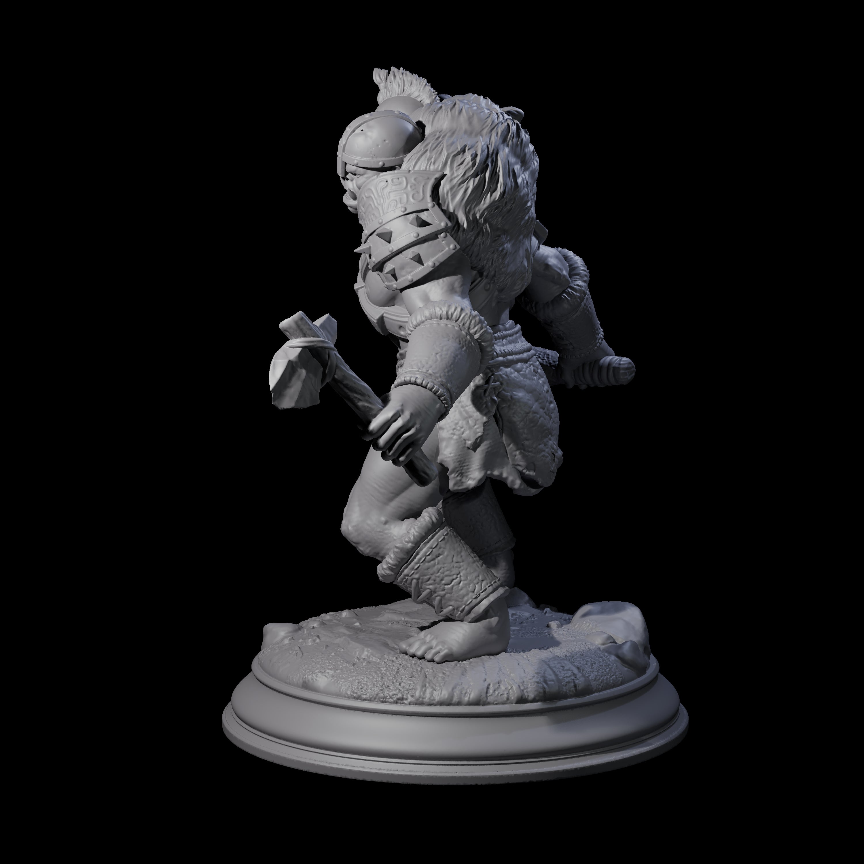 Stupid Berserker Ettin Miniature for Dungeons and Dragons, Pathfinder or other TTRPGs