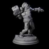 Stupid Chucker Ettin Miniature for Dungeons and Dragons, Pathfinder or other TTRPGs
