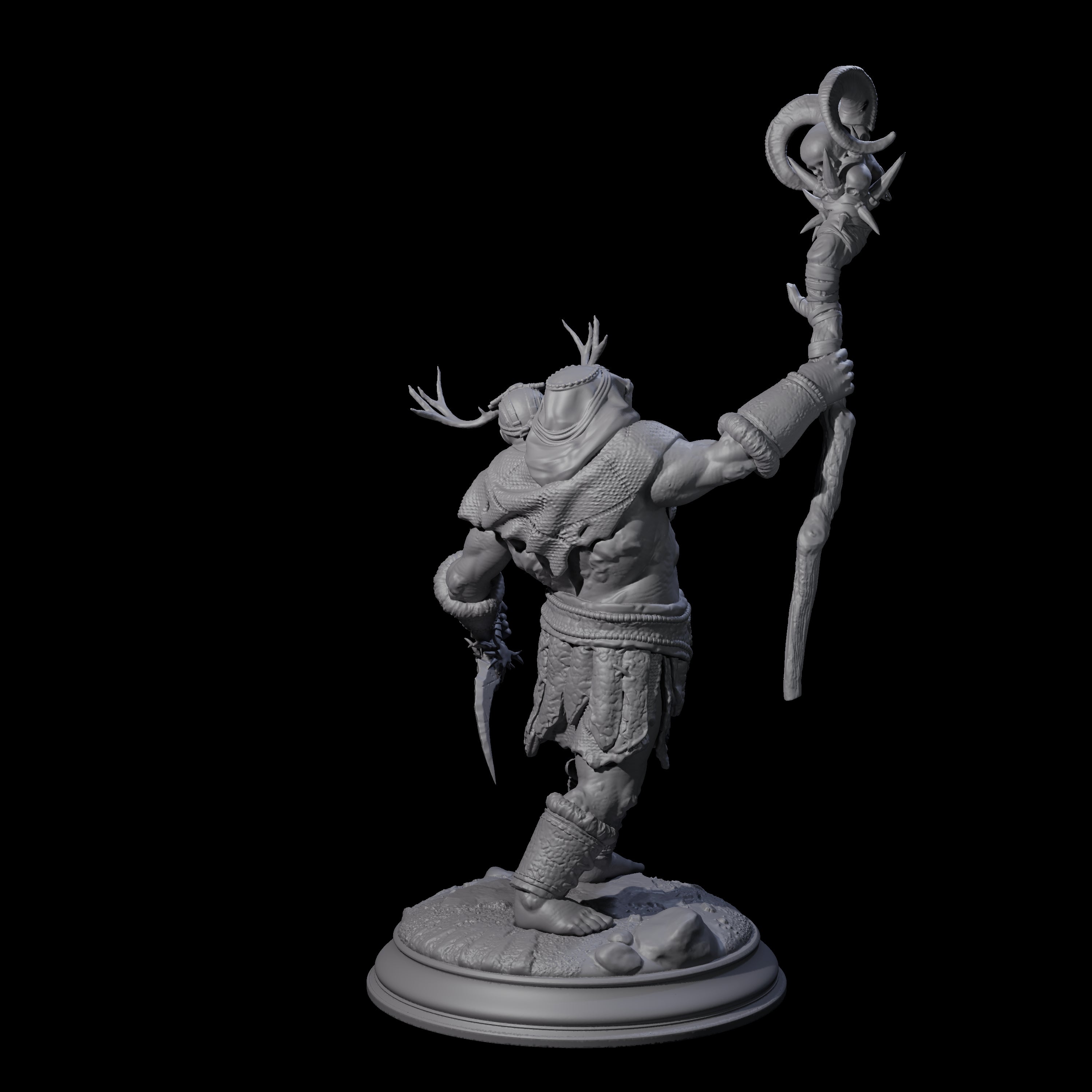 Stupid Magi Ettin Miniature for Dungeons and Dragons, Pathfinder or other TTRPGs