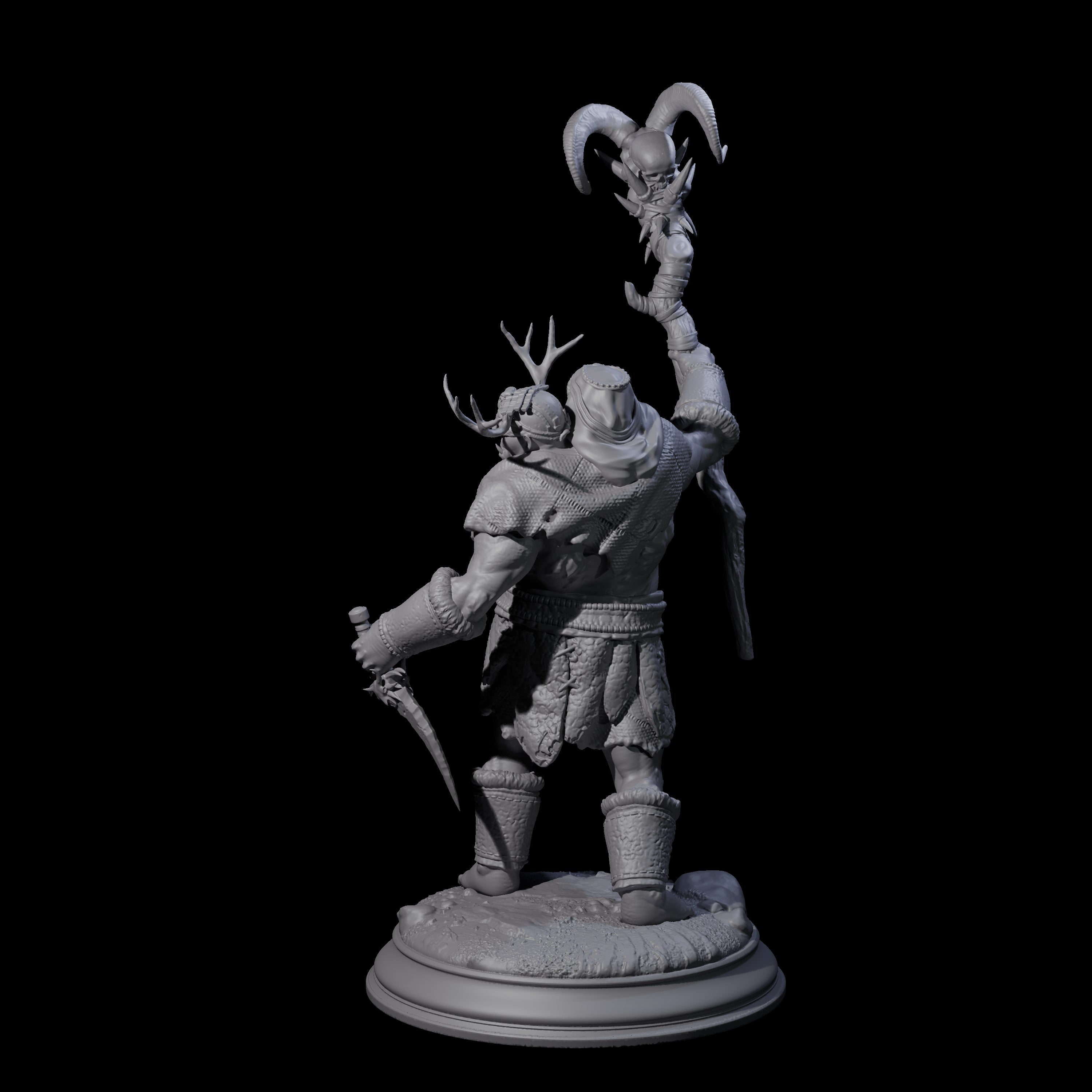 Stupid Magi Ettin Miniature for Dungeons and Dragons, Pathfinder or other TTRPGs