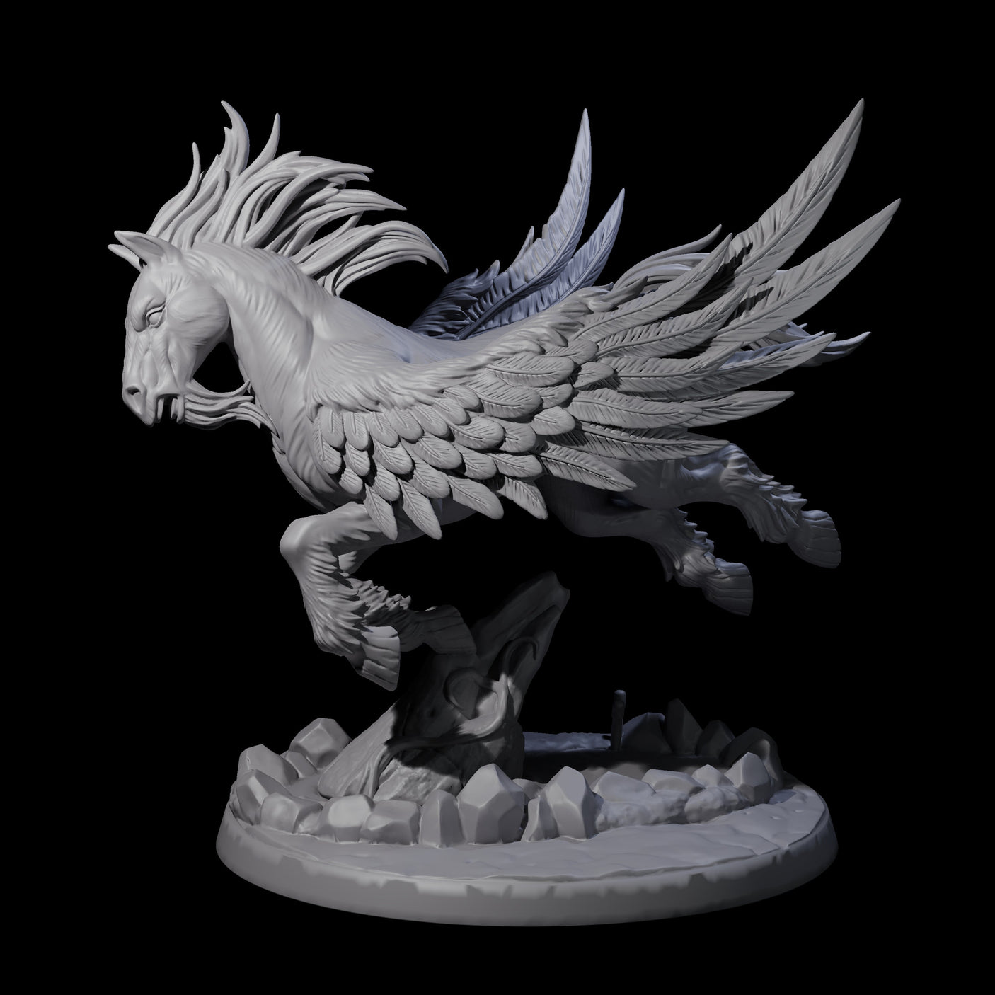 Sublime Pegasus Miniature for Dungeons and Dragons, Pathfinder or other TTRPGs