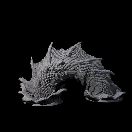 Submerging Sea Monster Body Miniature for Dungeons and Dragons, Pathfinder or other TTRPGs