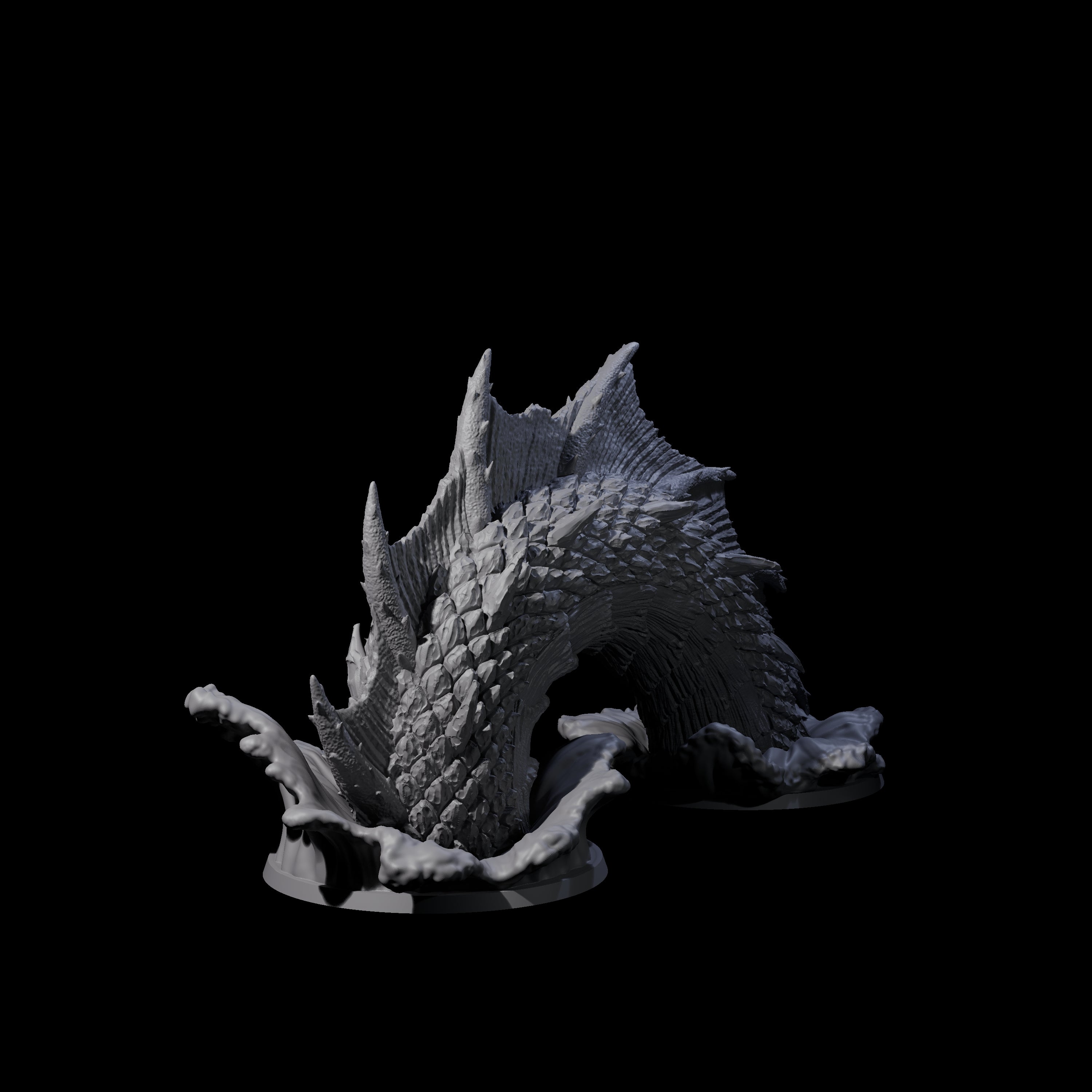 Submerging Sea Monster Body Miniature for Dungeons and Dragons, Pathfinder or other TTRPGs