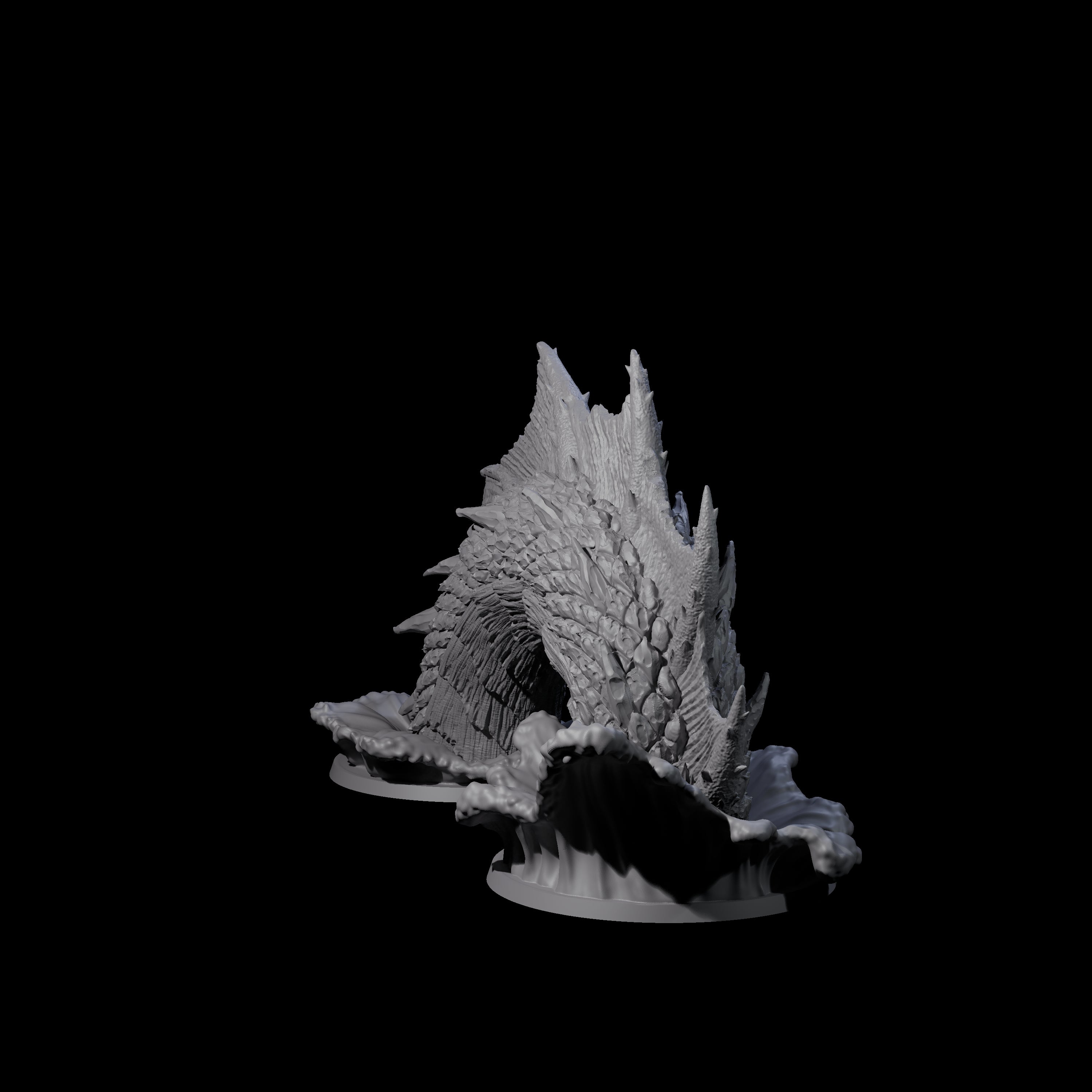 Submerging Sea Monster Body Miniature for Dungeons and Dragons, Pathfinder or other TTRPGs
