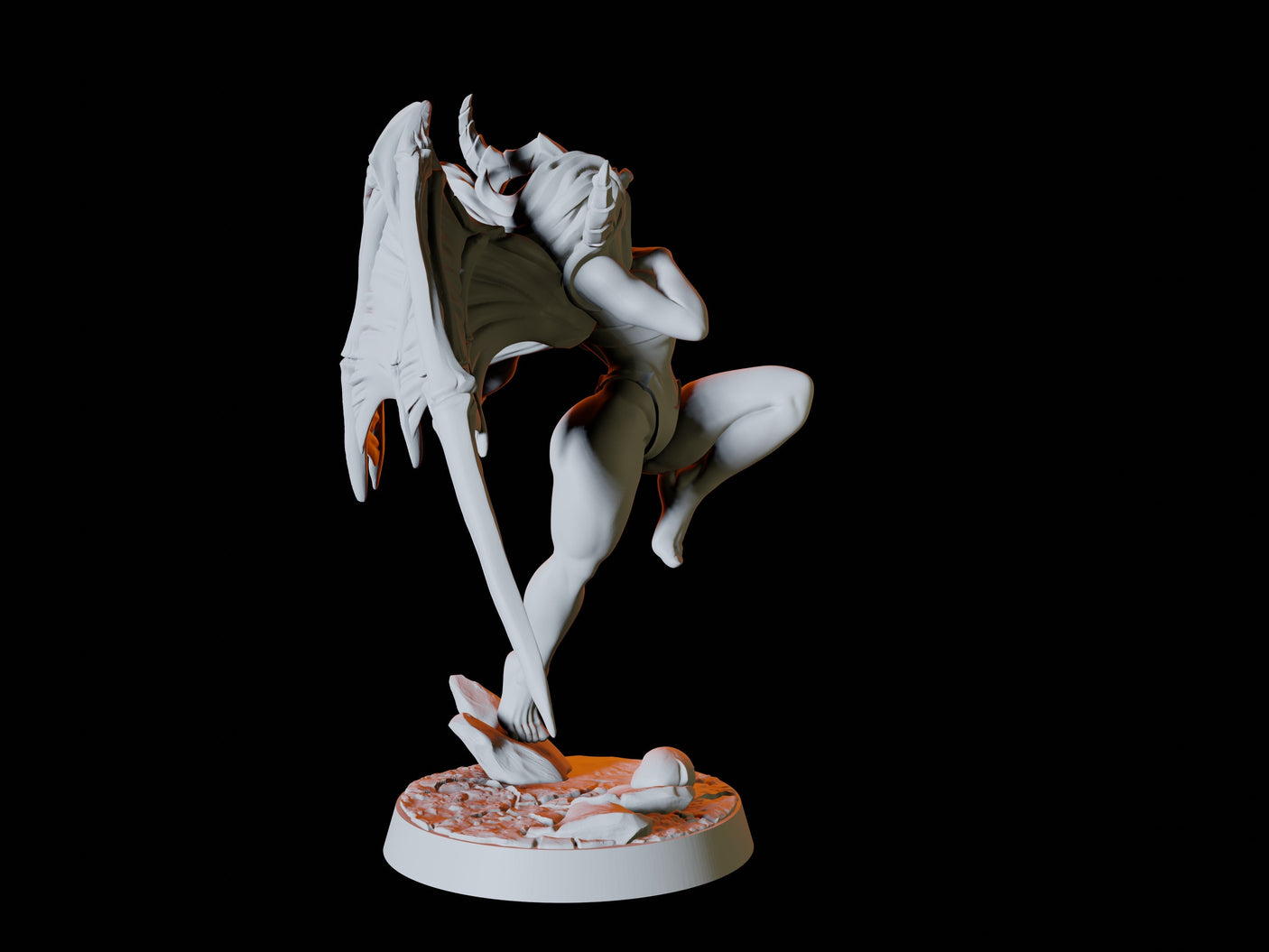 Succubus Pin-up Miniature for Dungeons and Dragons, Pathfinder or other TTRPGs