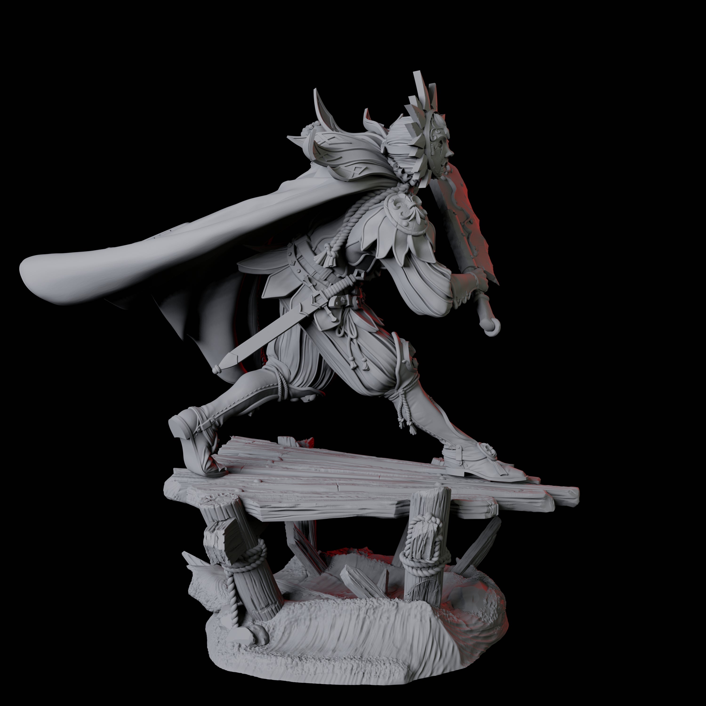Sun Mask Gunslinger Assassin Miniature for Dungeons and Dragons, Pathfinder or other TTRPGs