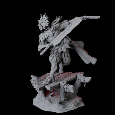 Sun Mask Gunslinger Assassin Miniature for Dungeons and Dragons, Pathfinder or other TTRPGs